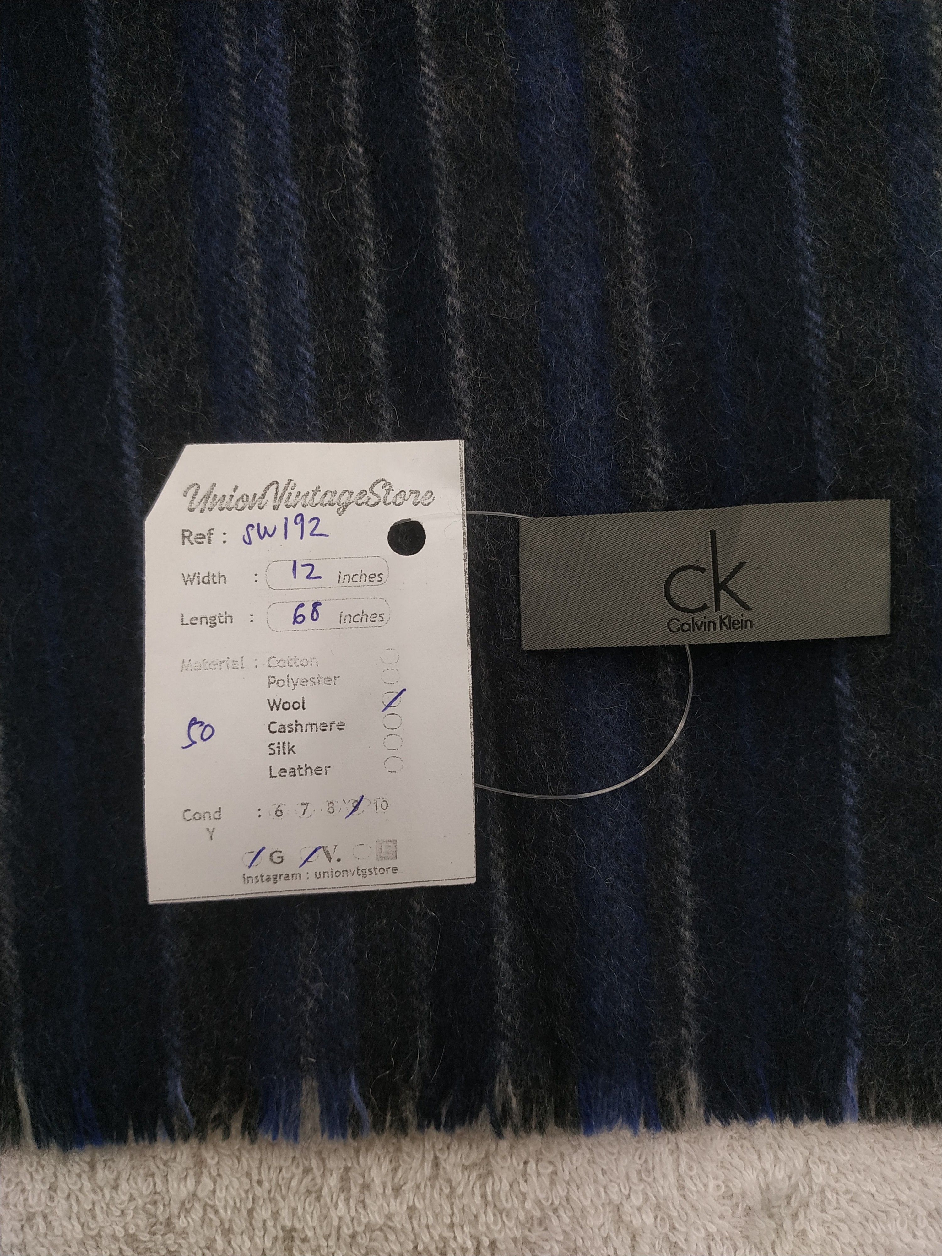 Calvin Klein Vintage Calvin Klein Scarf/Muffler/Neckwear MF192 Size ONE SIZE - 5 Thumbnail