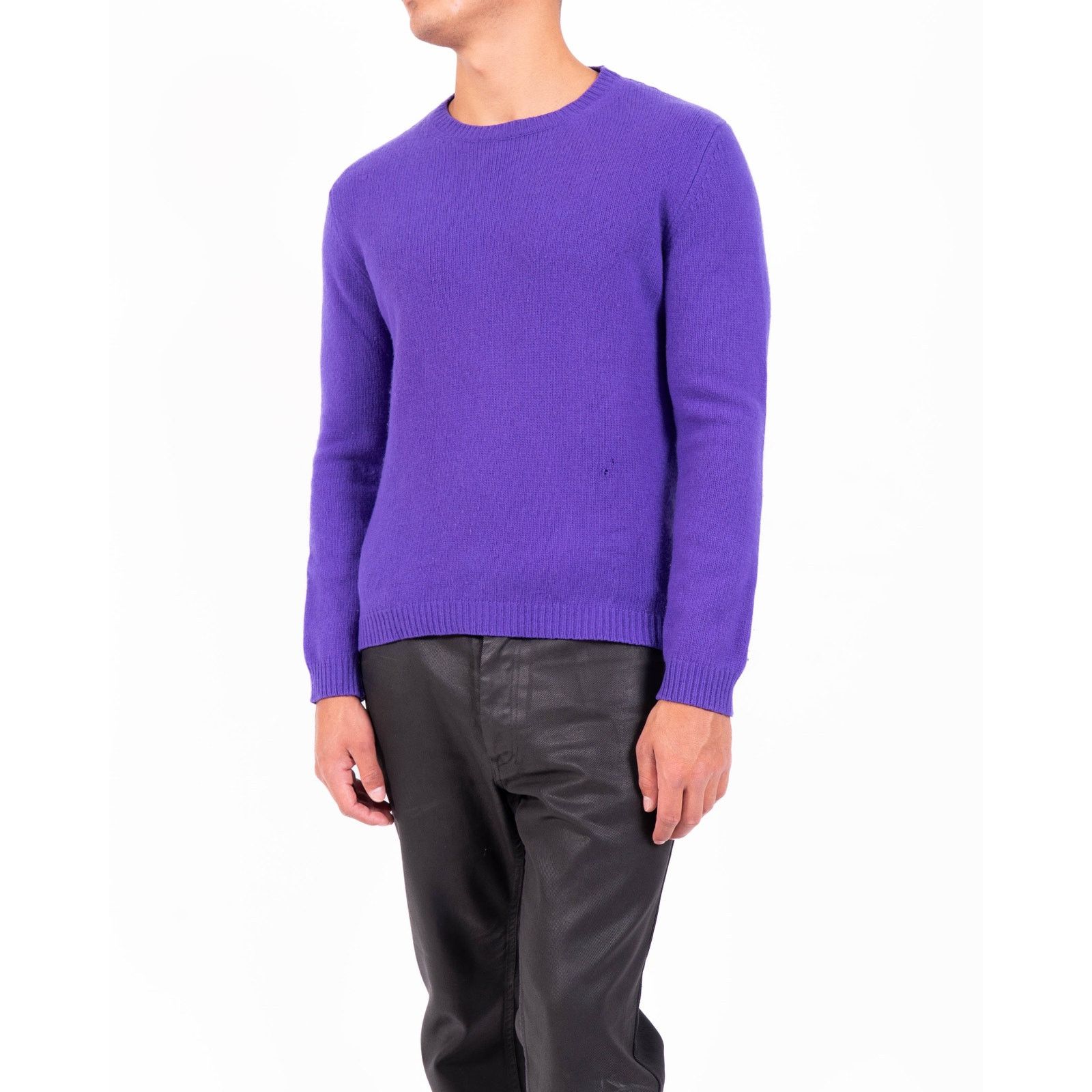 Raf Simons Round Hem Sweater in Purple Wool Size US M / EU 48-50 / 2 - 4 Thumbnail
