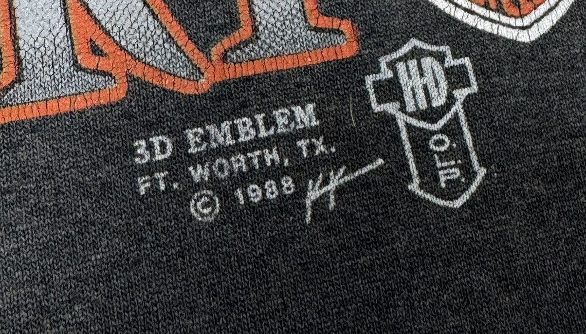 Other Vintage 1988 3d Emblem Harley Davidson Size M-L Size US XL / EU 56 / 4 - 3 Thumbnail