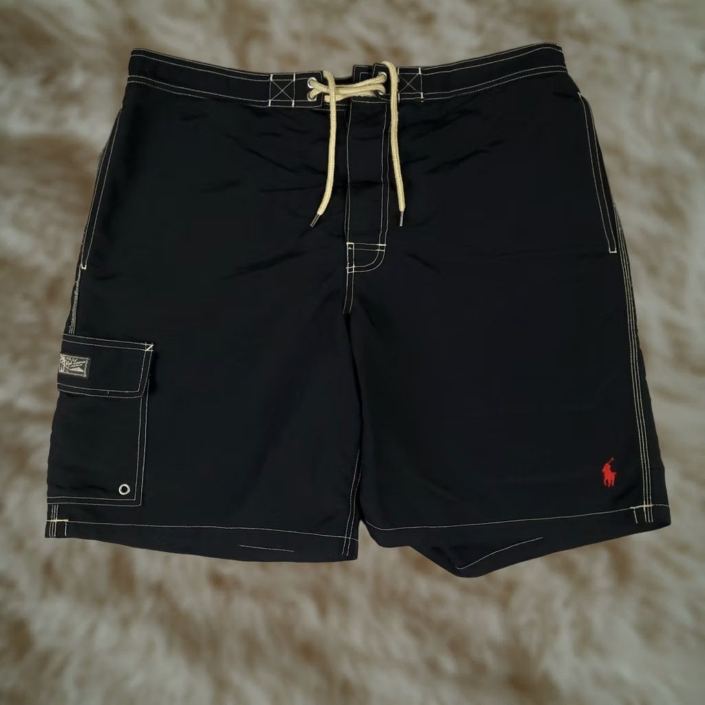 Polo Ralph Lauren Ralph Lauren Shorts Mens XL Black Red Pony Beach Board Swim Trunks Size US 36 / EU 52 - 1 Thumbnail