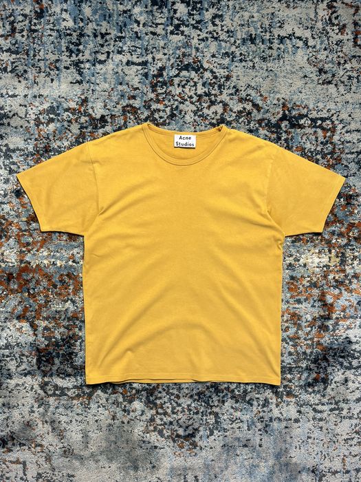 Acne Studios Acne Studios mustard yellow basic plain blank tshirt tee ...