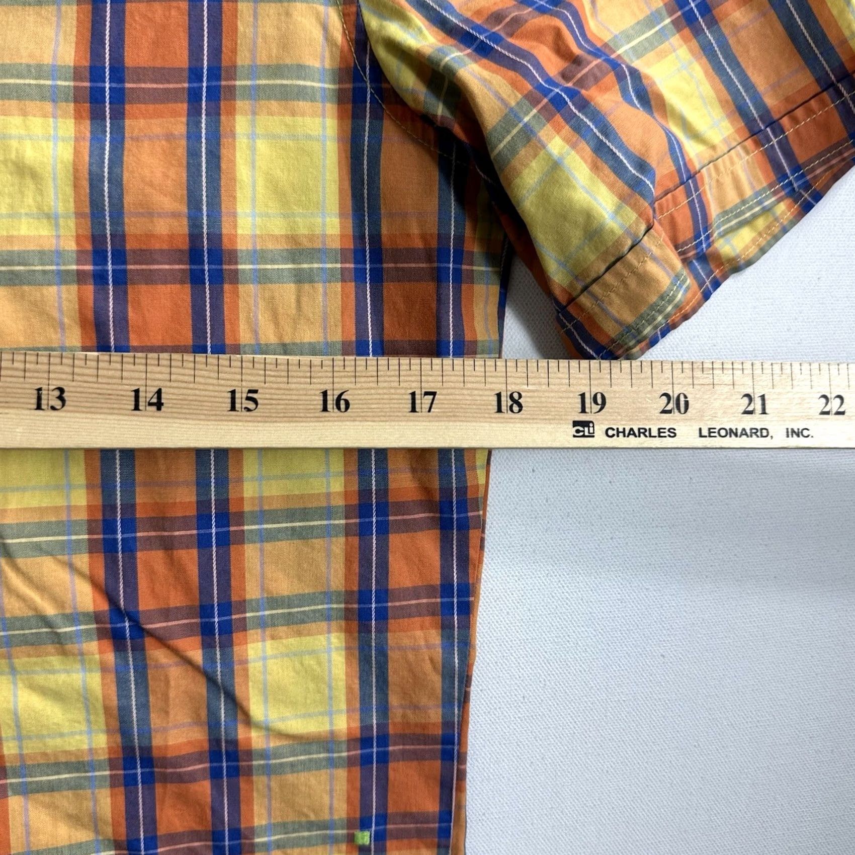 Hugo Boss HUGO BOSS Green Label Button-Up Short Sleeve Plaid Shirt Cotton Size Small Multicolor Men Regular Shirt Size US S / EU 44-46 / 1 - 7 Thumbnail