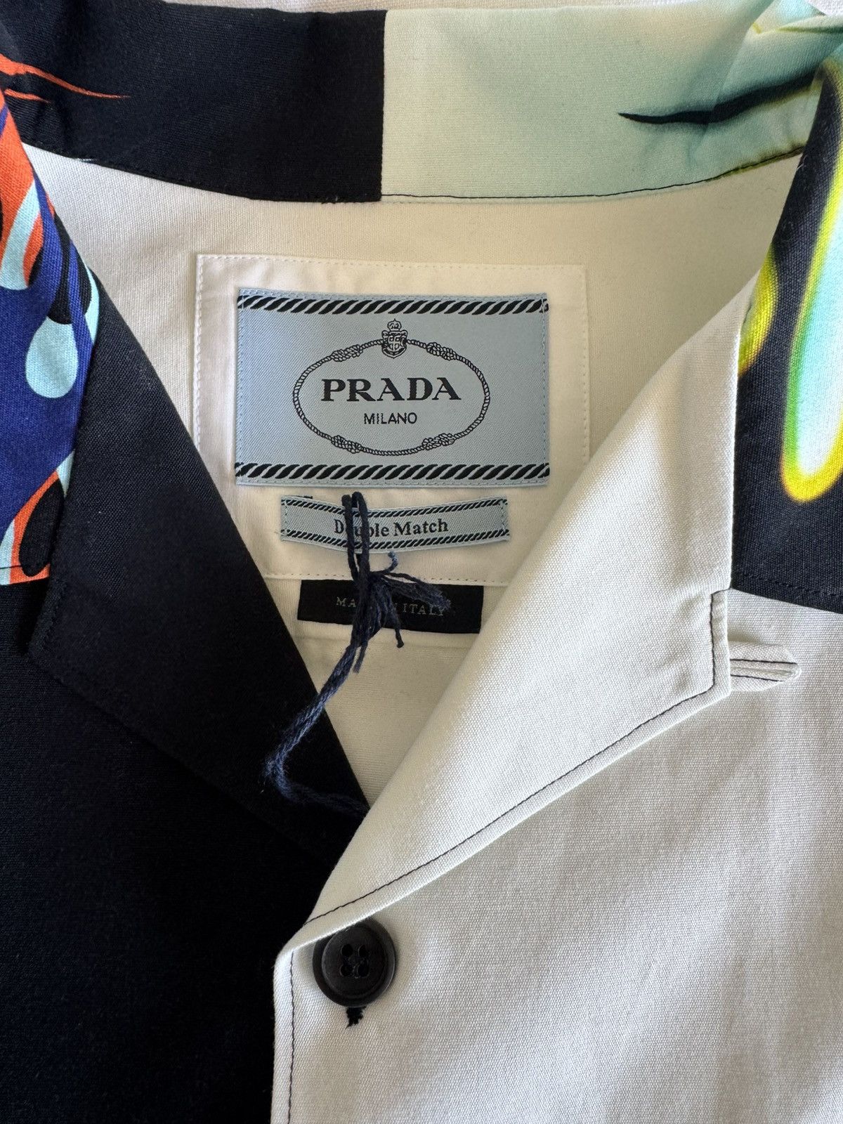 Prada PRADA DOUBLE MATCH FLAME SHORT SLEEVE BUTTON UP SHIRT Size US M / EU 48-50 / 2 - 5 Thumbnail