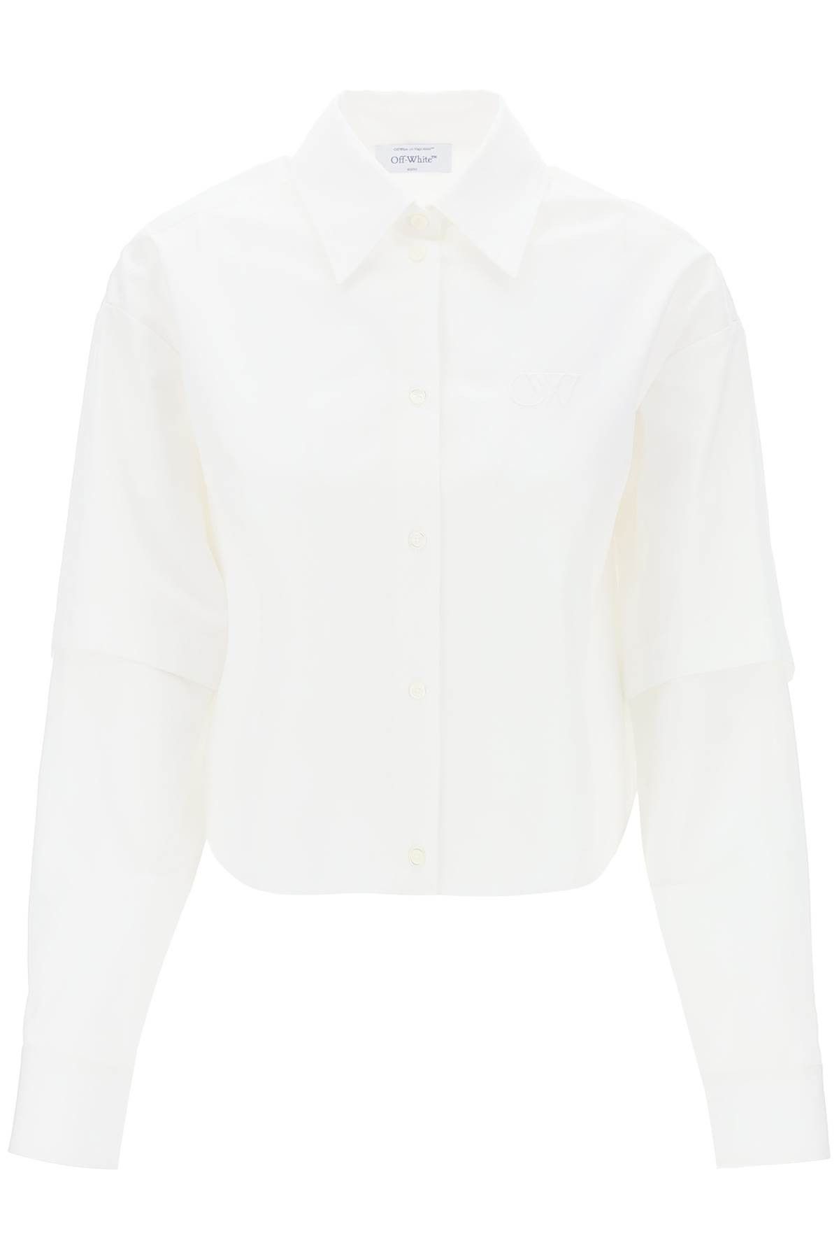 image of Off White Off-White "shirt With Embroidered Logo Detail, Women's (Size Small)