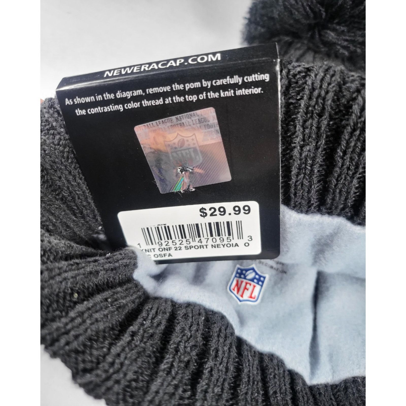 Other NWT Cincinnati Bengals Sports Knit Pom Beanie Fleece Lining Size ONE SIZE - 4 Thumbnail