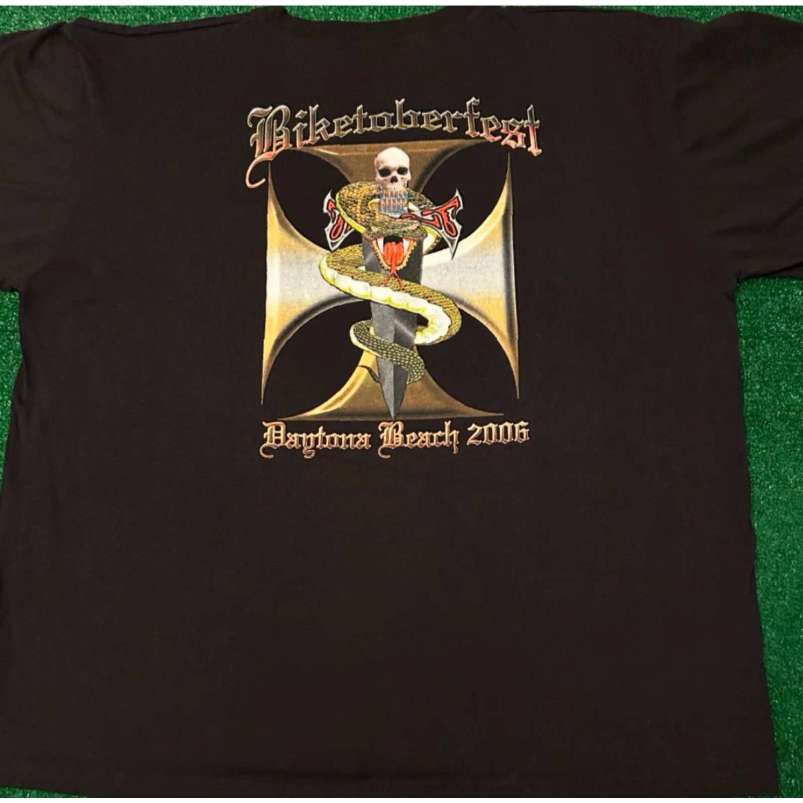Sean John VINTAGE Sean John T-Shirt XXL Black Hip Hop 90s Y2K Punk Grunge Biker Daytona Beach Skull Cross 2006 Shirt Mens Size US XXL / EU 58 / 5 - 4 Thumbnail