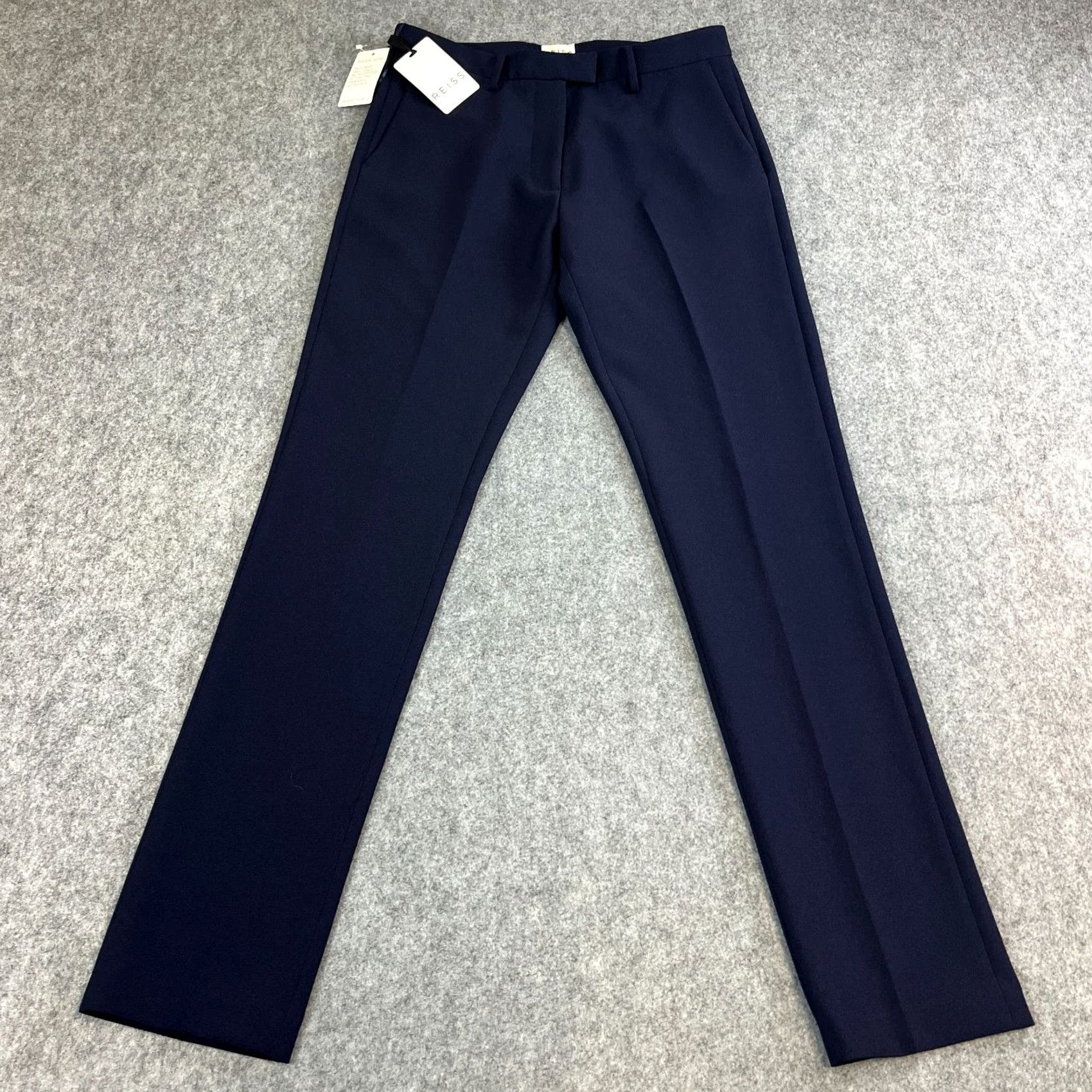 Reiss Reiss Womens Chino Trousers Pants Straight W30 UK 8 Pleated Blue BNWT Formal Size 30" / US 8 / IT 44 - 2 Thumbnail