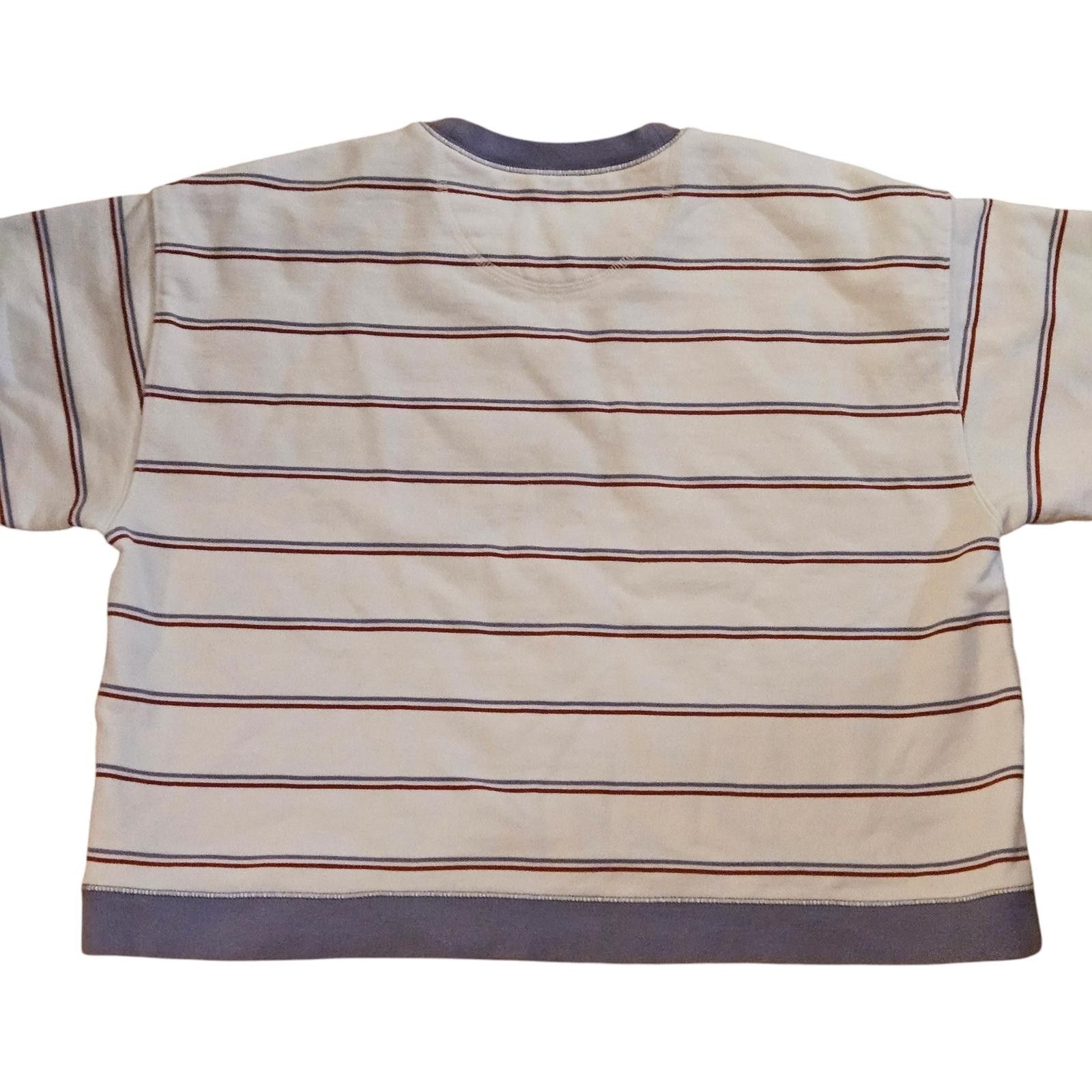 Madewell Madewell Striped Cropped Sweatshirt - Size M Size M / US 6-8 / IT 42-44 - 3 Thumbnail