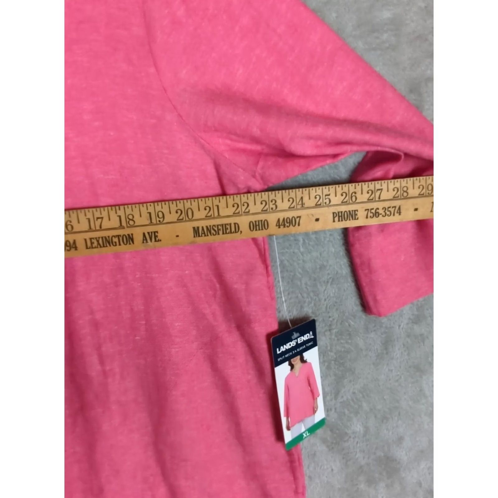 Lands' End Lands' End Pink Linen Blend Tunic Shirt Size XL 3/4 Sleeve lagenlook Casual Women Size XL / US 12-14 / IT 48-50 - 5 Thumbnail