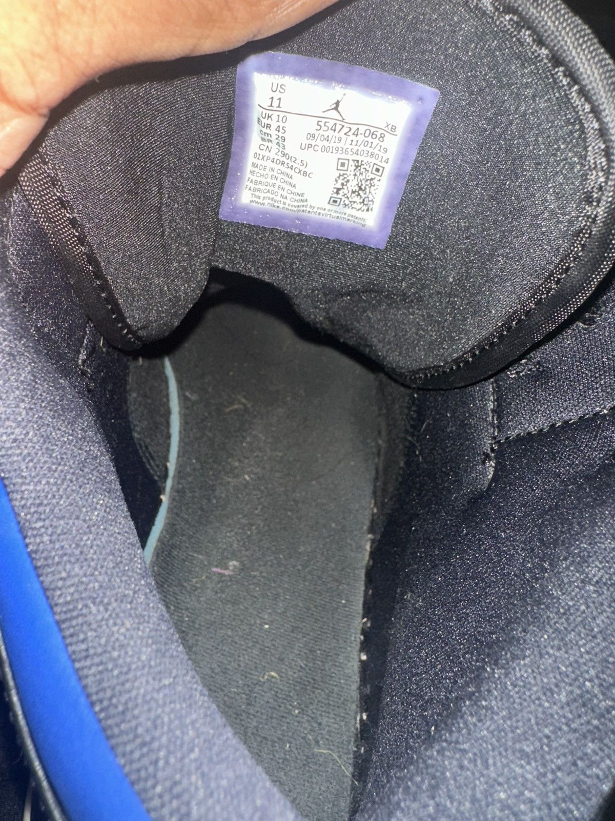 Jordan Brand Air jordan 1 mid black royal blue Size US 11 / EU 44 - 6 Thumbnail