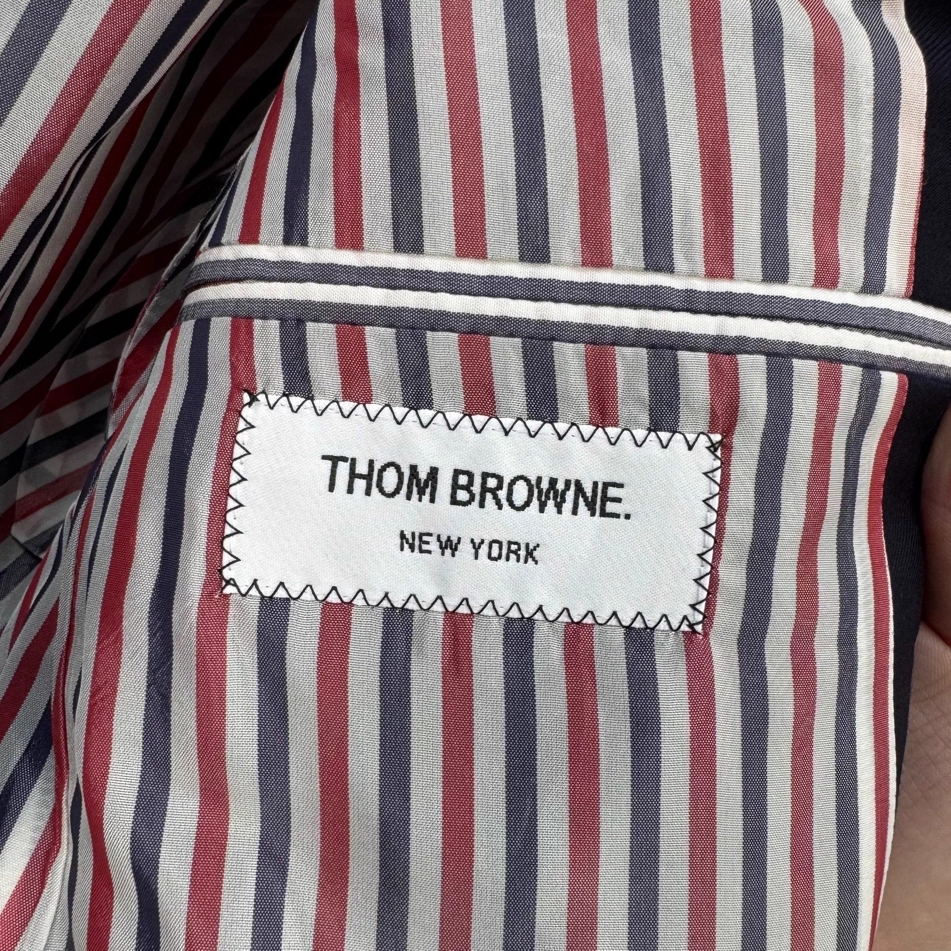 Thom Browne TB Gold Buttons Striped Padded Wool Blazer 0 New Size 36S - 7 Thumbnail