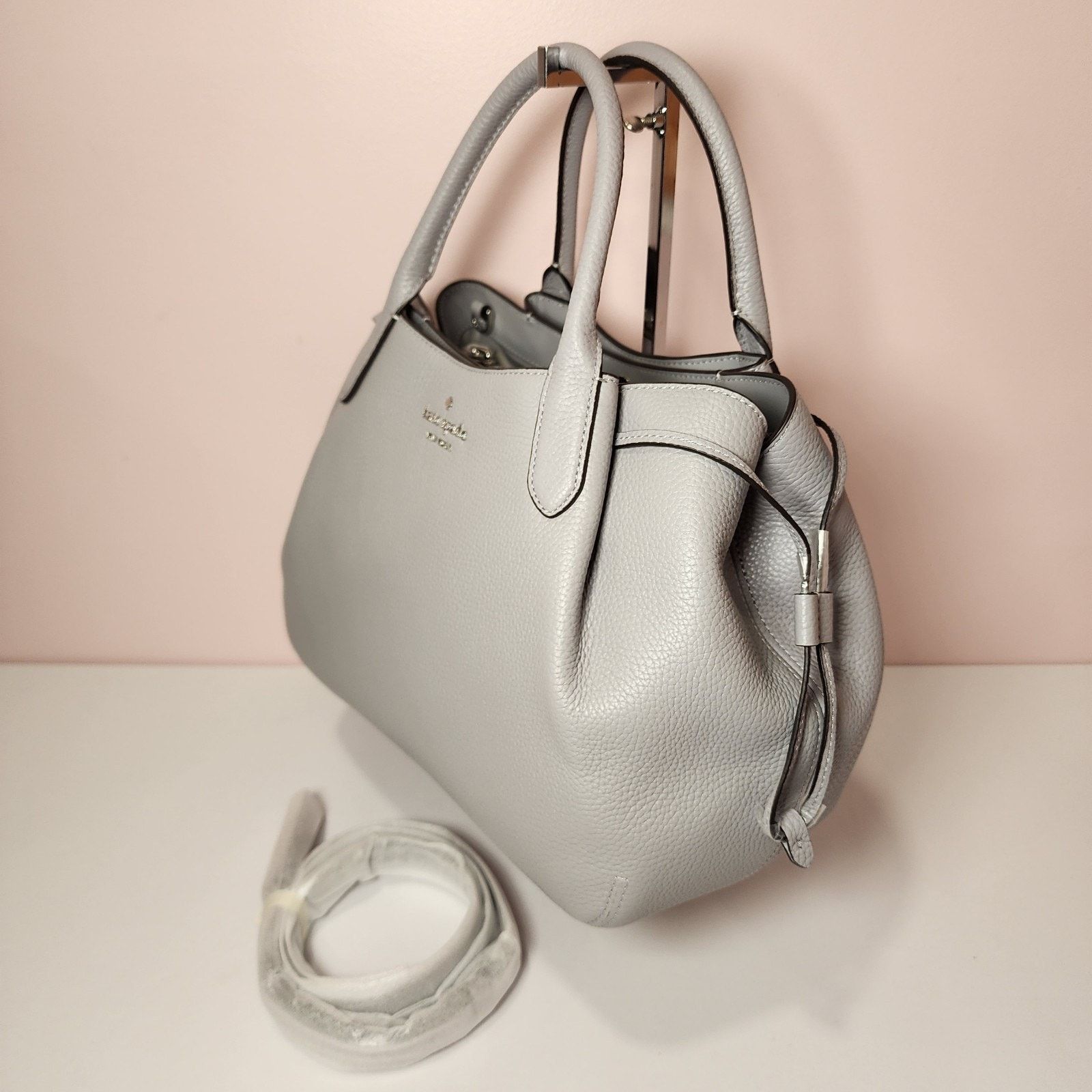 Kate Spade NWT KATE SPADE K8134 DUMPLING LARGE SATCHEL Mountain Grey Size ONE SIZE - 2 Thumbnail