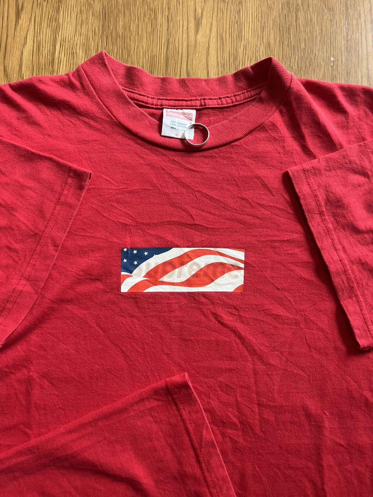 Supreme Vintage SUPREME USA Flag Box Logo 2002’s Tshirt Size US M / EU 48-50 / 2 - 9 Thumbnail