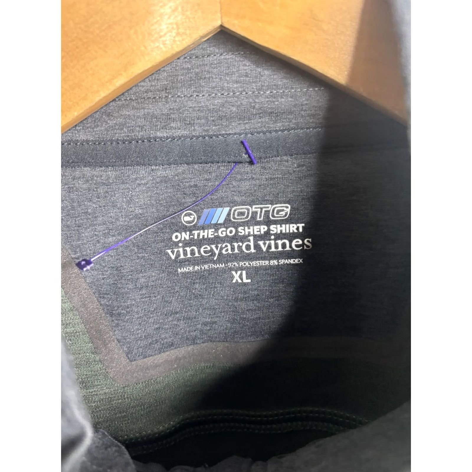 Vineyard Vines Vineyard Vines Pullover Mens XL Green On-The-Go Shep Shirt Quarter Zip Stretch Size US XL / EU 56 / 4 - 3 Thumbnail
