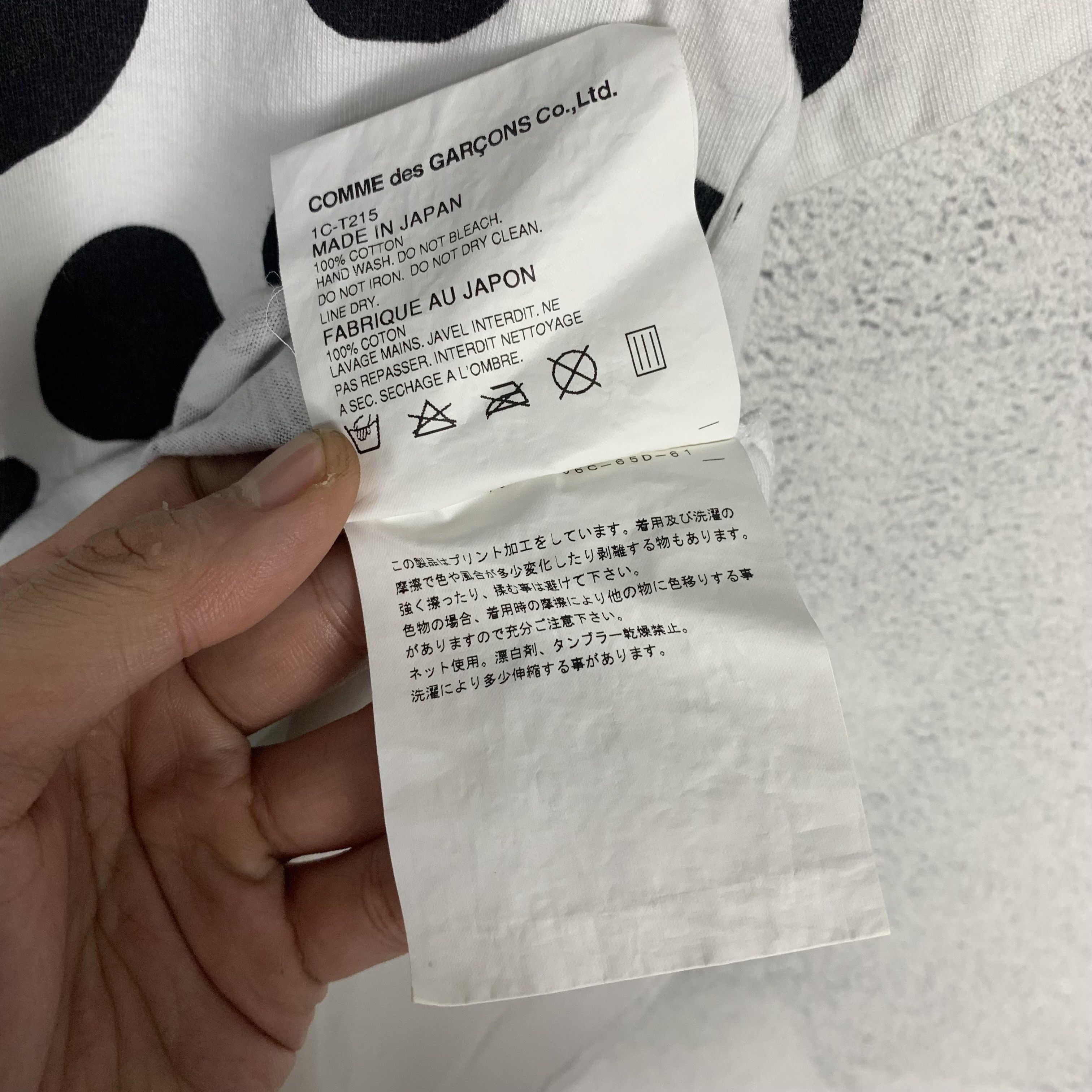 Comme des Garcons Black Comme Des Garcons CDG Polkadot Tshirt Size US S / EU 44-46 / 1 - 6 Thumbnail