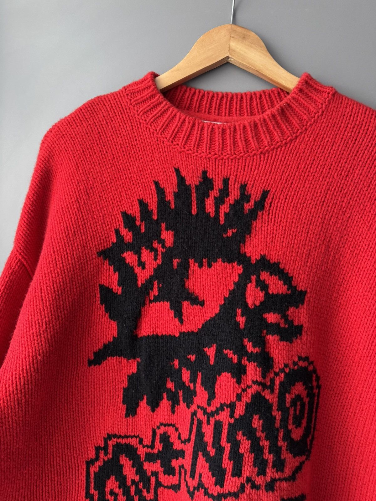 Stella McCartney 2017 Stella McCartney Red Scorpion Knit Sweater Size US M / EU 48-50 / 2 - 3 Thumbnail