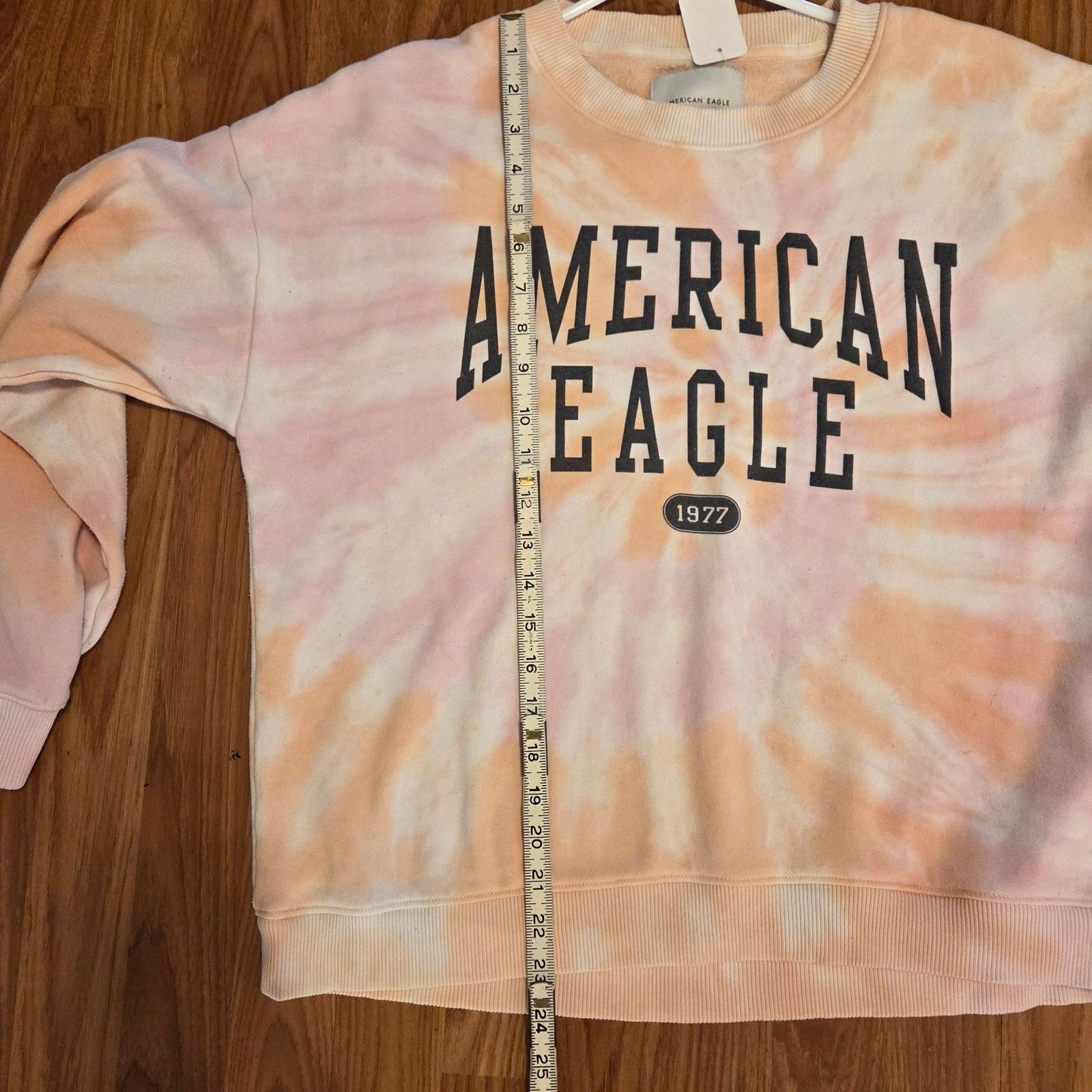 American Eagle Outfitters American Eagle Blush Pink Tie-Dye Pullover - Women's L Size L / US 10 / IT 46 - 4 Thumbnail
