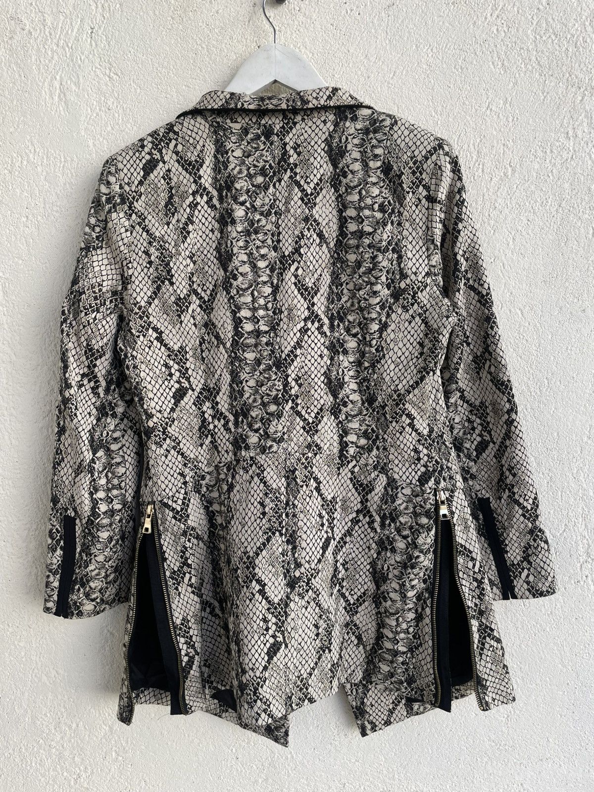 Tornado Mart 90s Vintage Snakeskin Print Tailored Blazer Ifsix LGB Y’s Size 42R - 10 Thumbnail