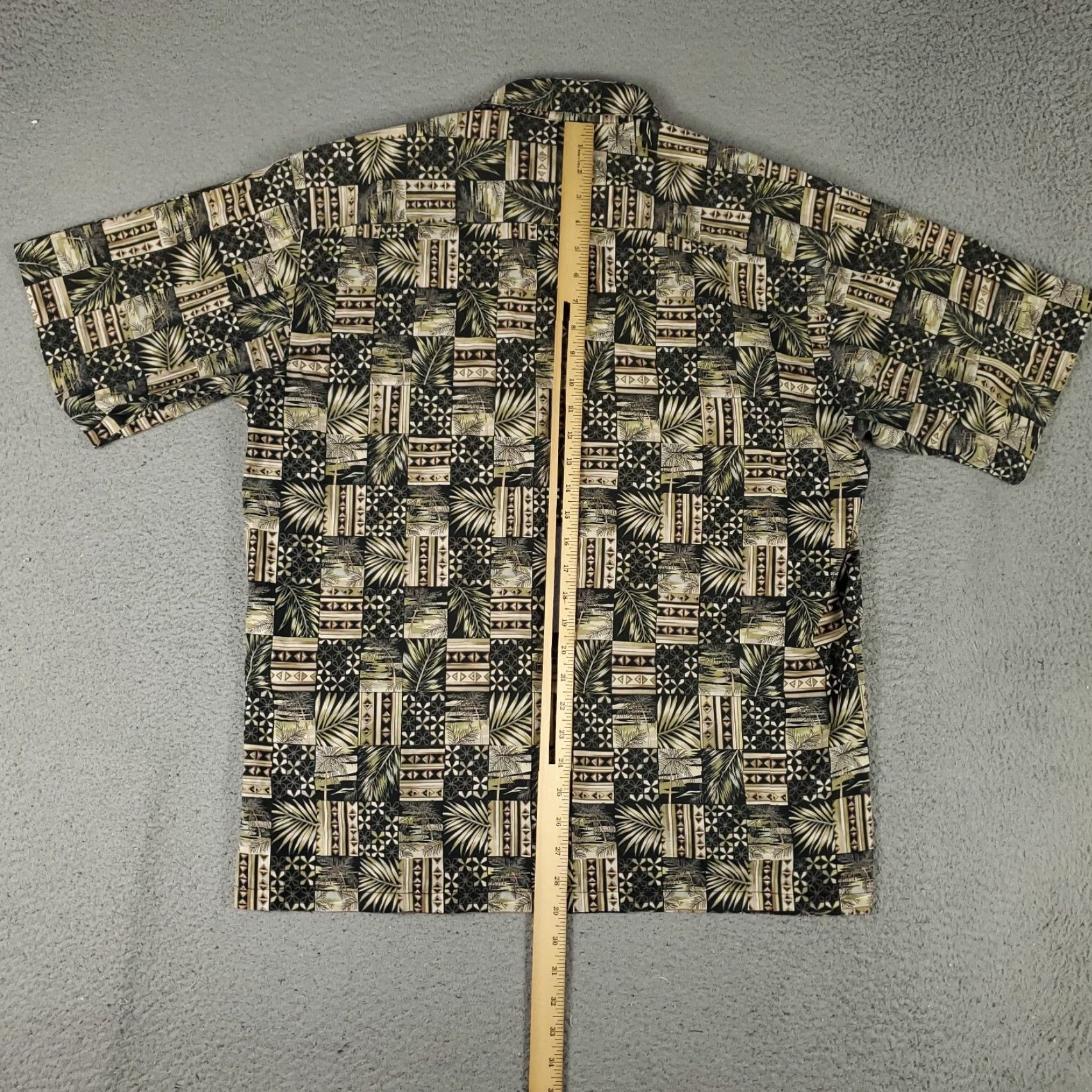 Tori Richard VINTAGE? No — Tori Richard Shirt Mens Large Black Abstract Hawaiian Button Up Short Sleeve Size US L / EU 52-54 / 3 - 3 Thumbnail