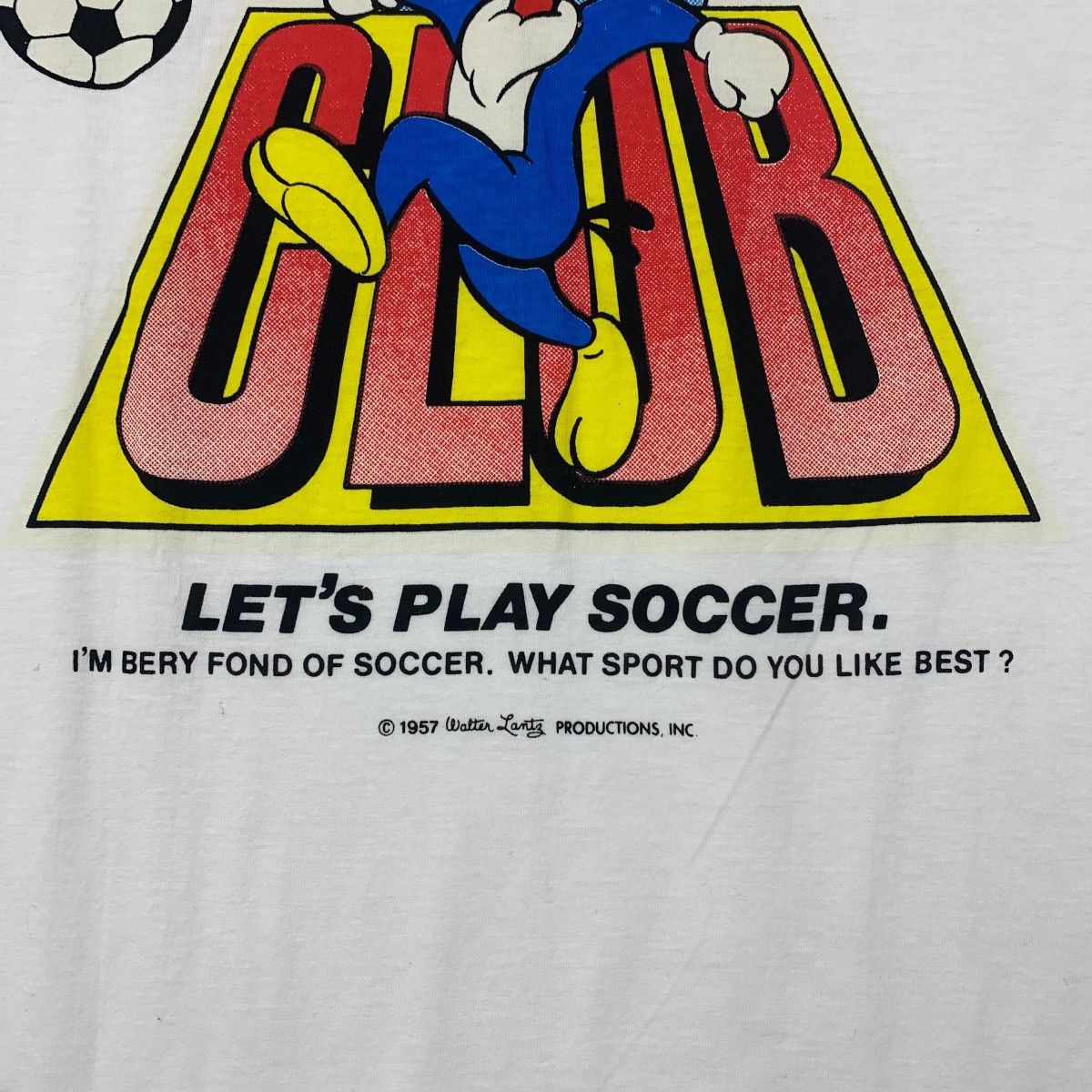 Cartoon Network × Vintage Vintage 90s WOODY WOODPECKER Cartoon football club tee Size US S / EU 44-46 / 1 - 9 Thumbnail