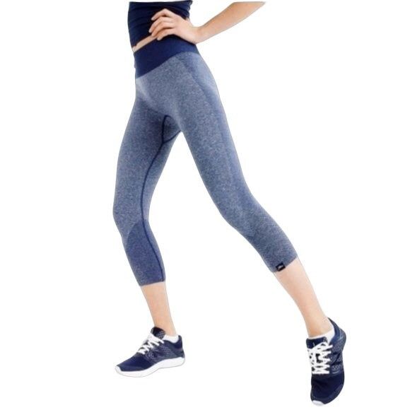 New Balance New Balance For J.Crew Seamless Capri Leggings Navy/Heather Size 27" / US 4 / IT 40 - 1 Thumbnail