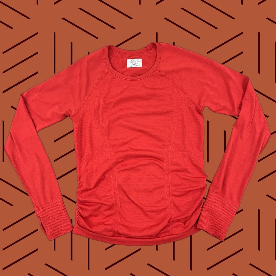 Athleta Athleta Fastest Track Shirt Womens Medium Red Performance Running Long Sleeve Size M / US 6-8 / IT 42-44 - 1 Thumbnail