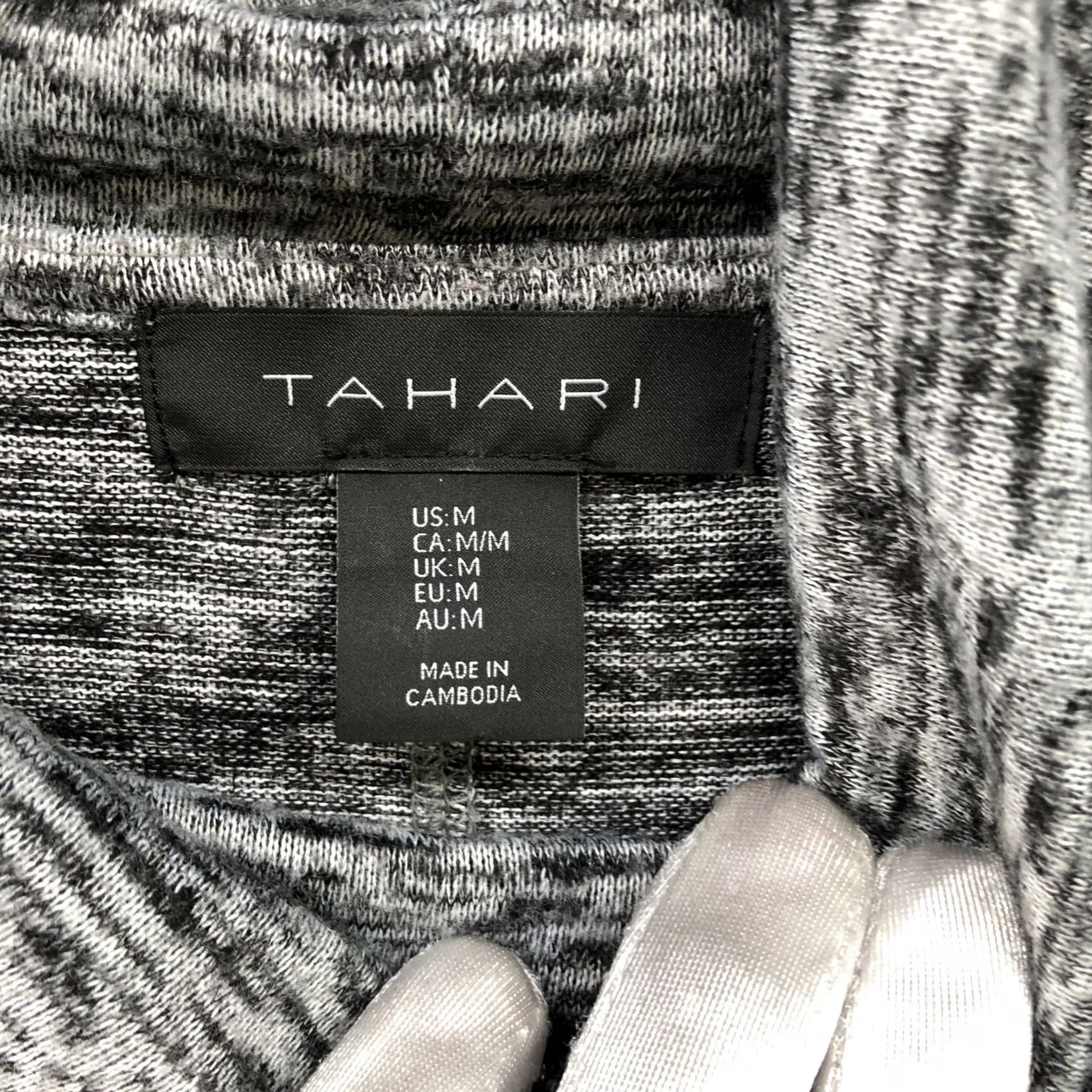 Vintage Tahari Cowl Neck Knit Pullover Sweater Womens M Gray Heather Lightweight Size M / US 6-8 / IT 42-44 - 5 Thumbnail