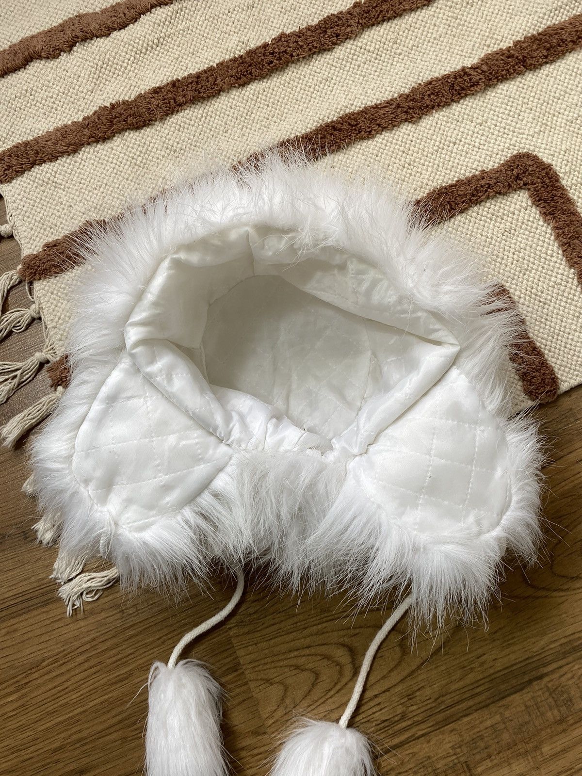Vintage CUTE Y2K FLUFFY FUR MOHAIR USHANKA VOLUME AVIATOR HAT Size ONE SIZE - 7 Thumbnail
