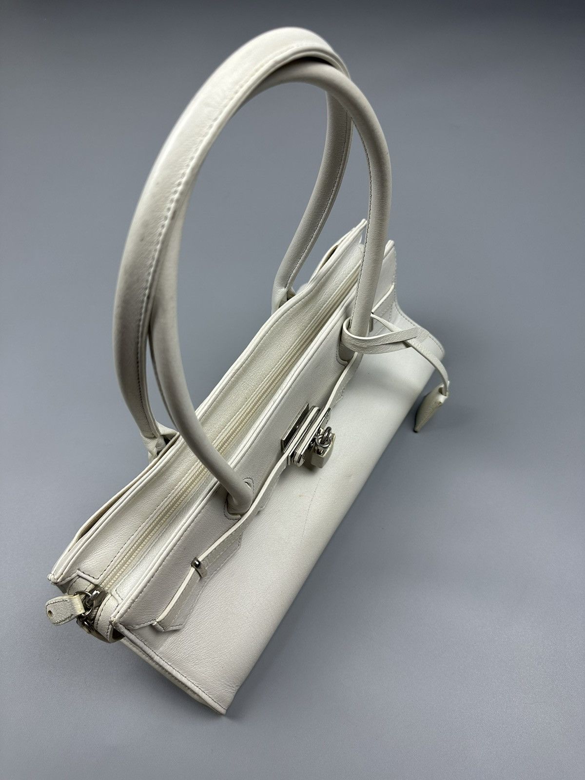 Designer × Japanese Brand Vintage Hamano Tokyo White Birkin Inspired By Hermes Size ONE SIZE - 9 Thumbnail