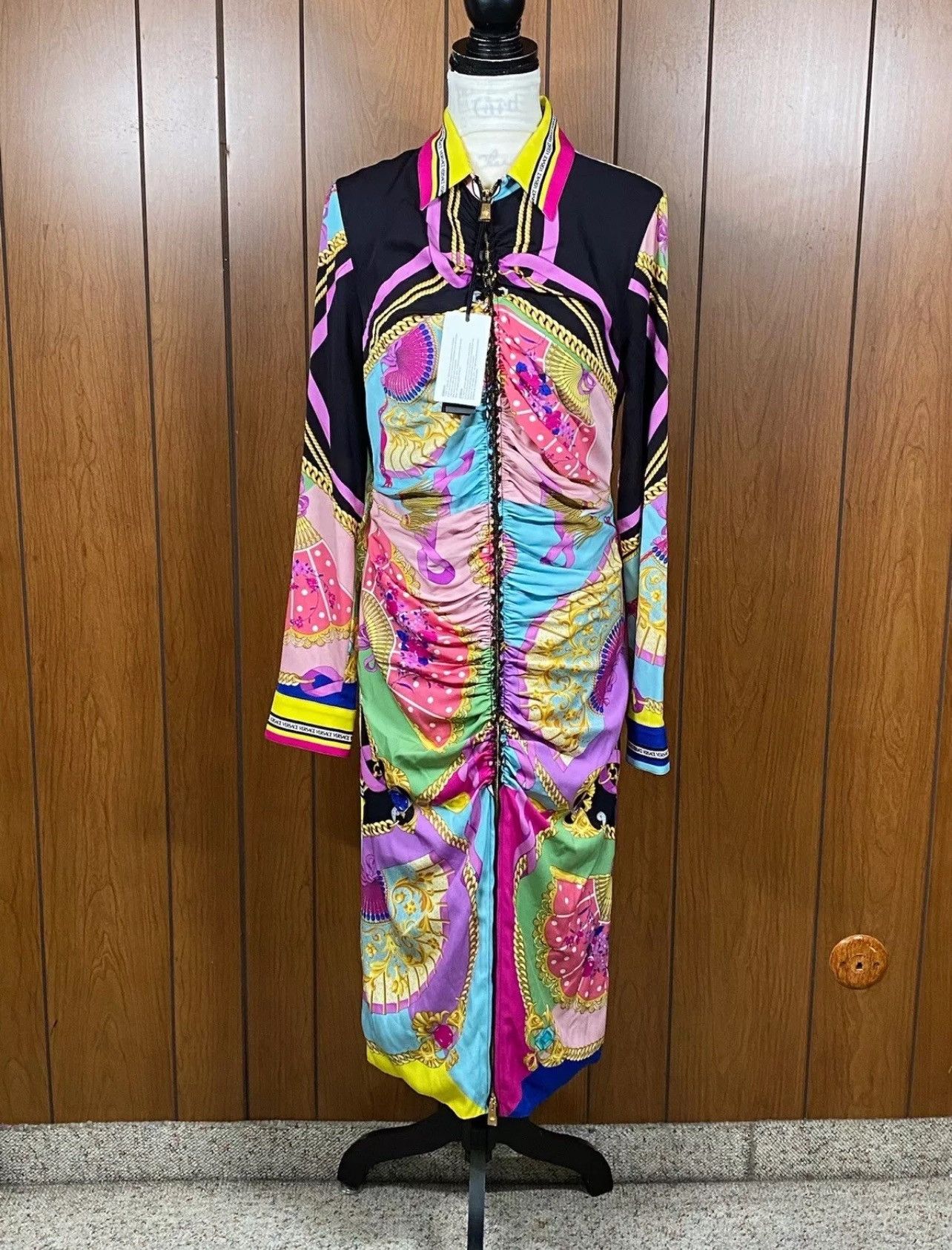 Versace Versace Ventagli Midi Shirt Dress size 48/us size 12 Size XL / US 12-14 / IT 48-50 - 1 Thumbnail
