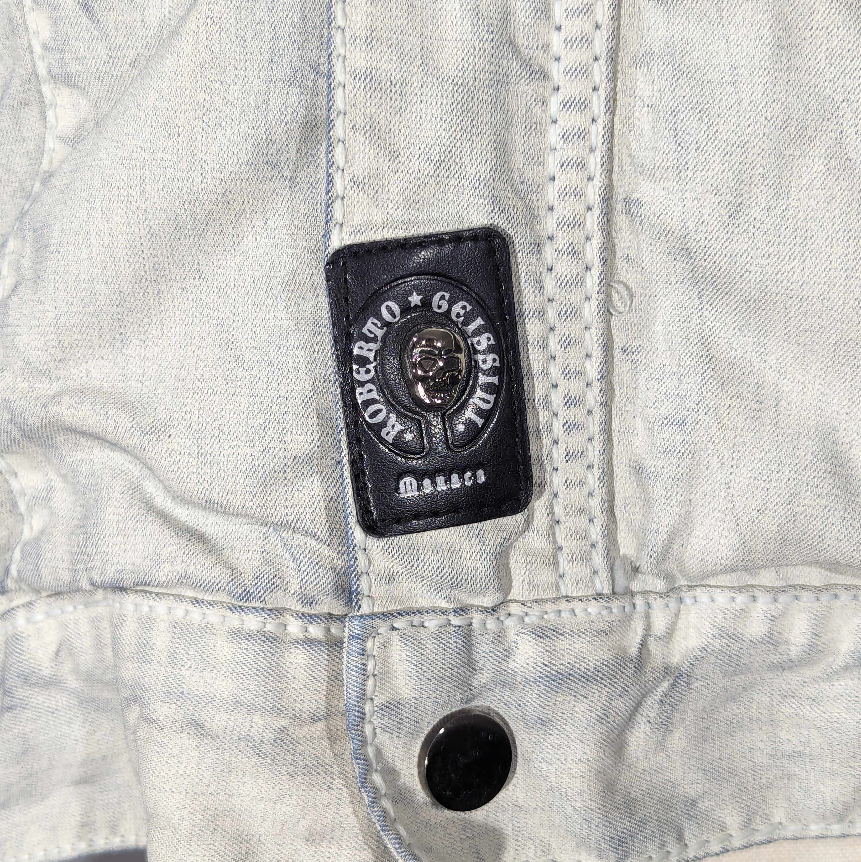 Other Roberto Geissini Monaco Denim Jacket With Crosses Very Rare Size US M / EU 48-50 / 2 - 8 Thumbnail