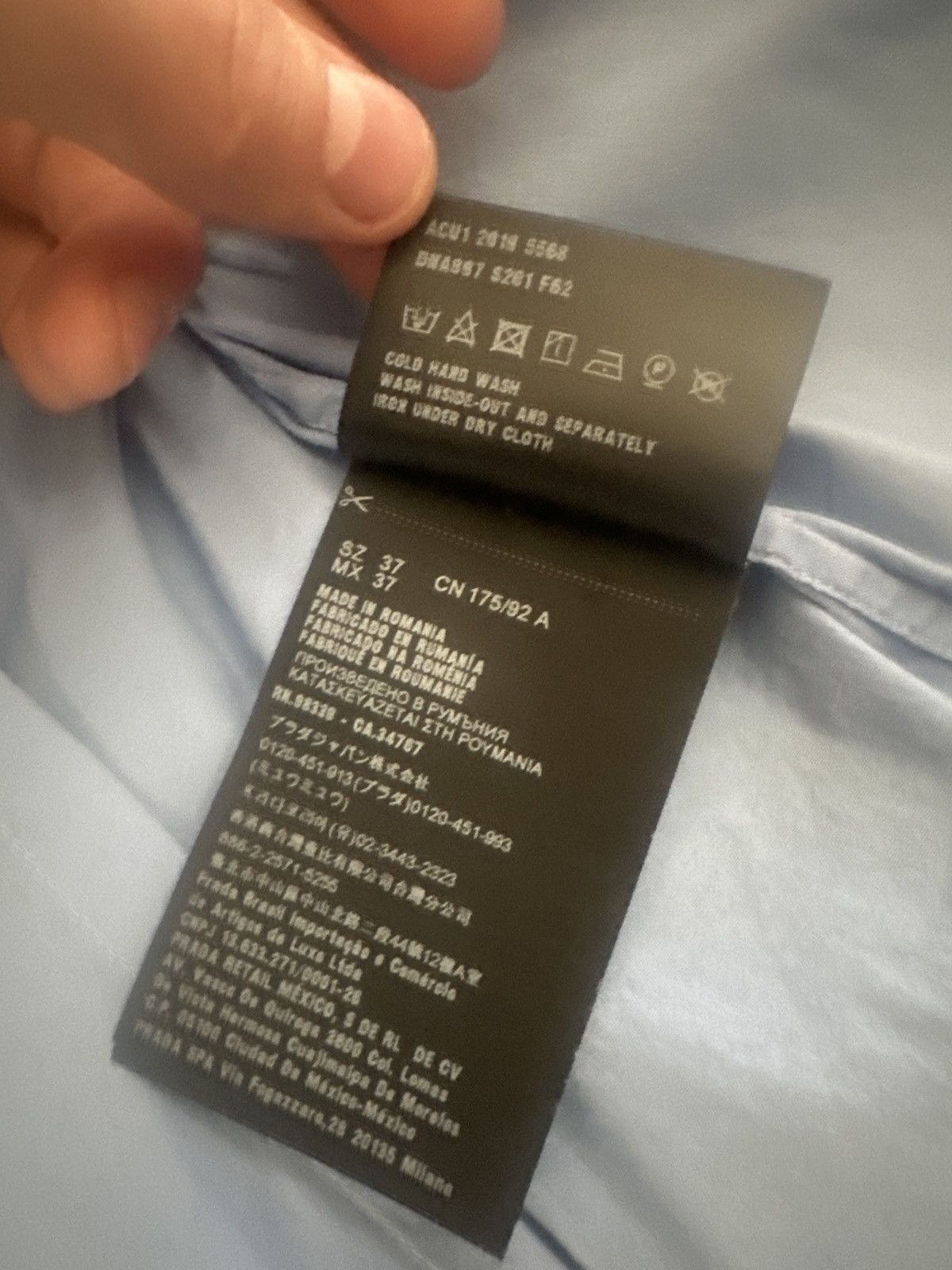 Prada Prada Triangle Logo Shirt Size US S / EU 44-46 / 1 - 10 Thumbnail