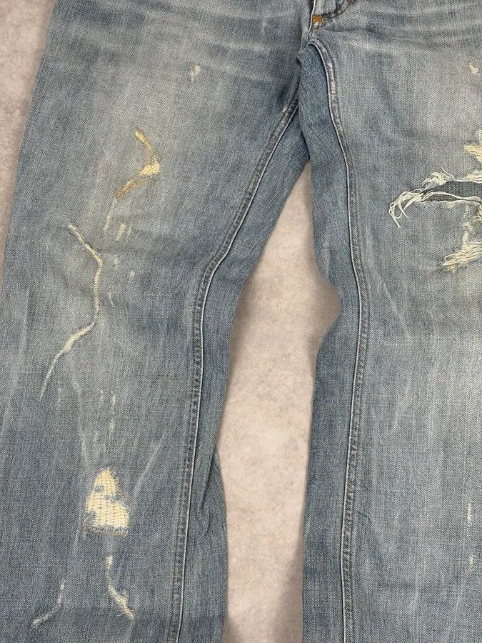 Dolce & Gabbana 2000s Dolce & Gabbana Blue Distressed Denim Jeans Size US 33 - 9 Thumbnail
