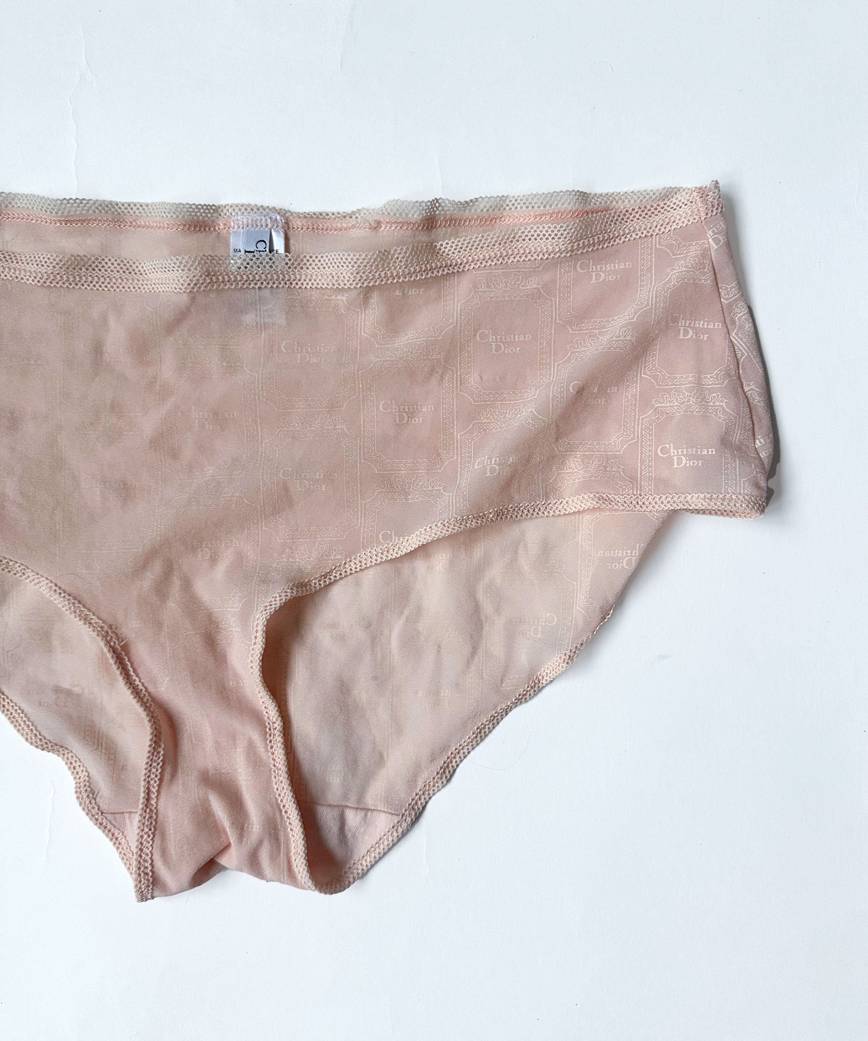 Dior DIOR Underwear CD Monogram Logo Vintage Bikini Peach Size ONE SIZE - 1 Thumbnail