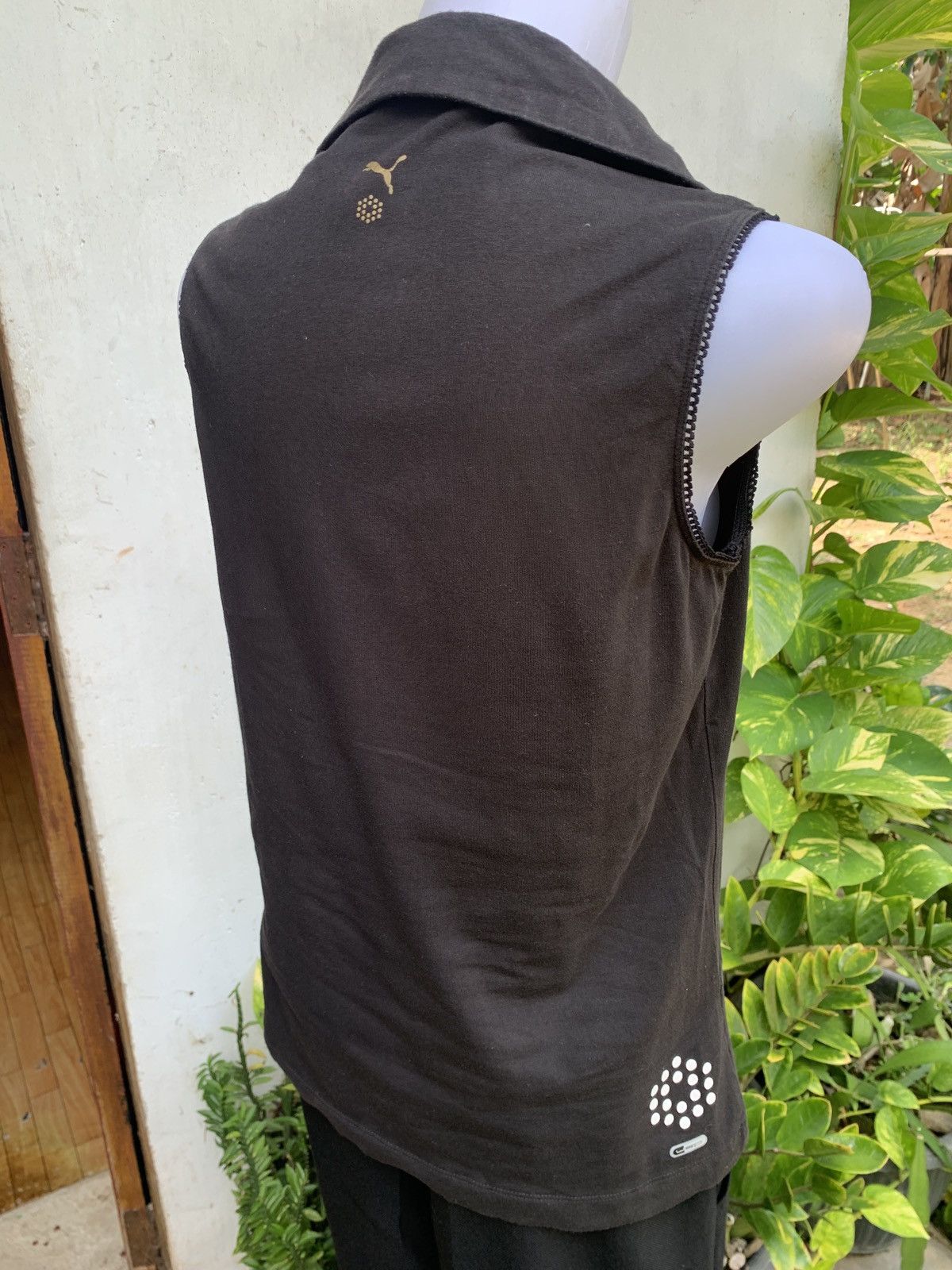 Puma × Vintage y2k Puma Germany Sportstyle Trim Sleeveless Cotton Polo Top Size M / US 6-8 / IT 42-44 - 4 Thumbnail