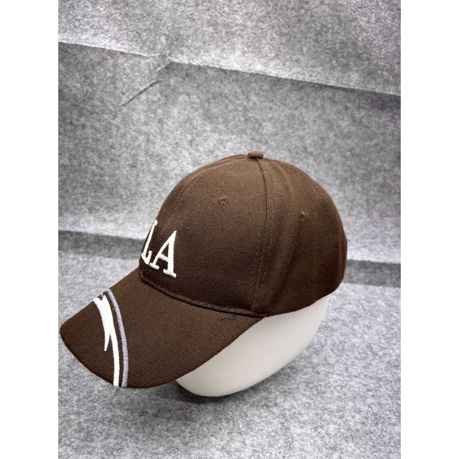 Vintage LA Hat Cap Strap Back Adult One Size Brown 100% Acrylic Outdoors Sports Hat/Cap Men Baseball Style Adjustable Lightweight Vintage: No Size ONE SIZE - 4 Thumbnail