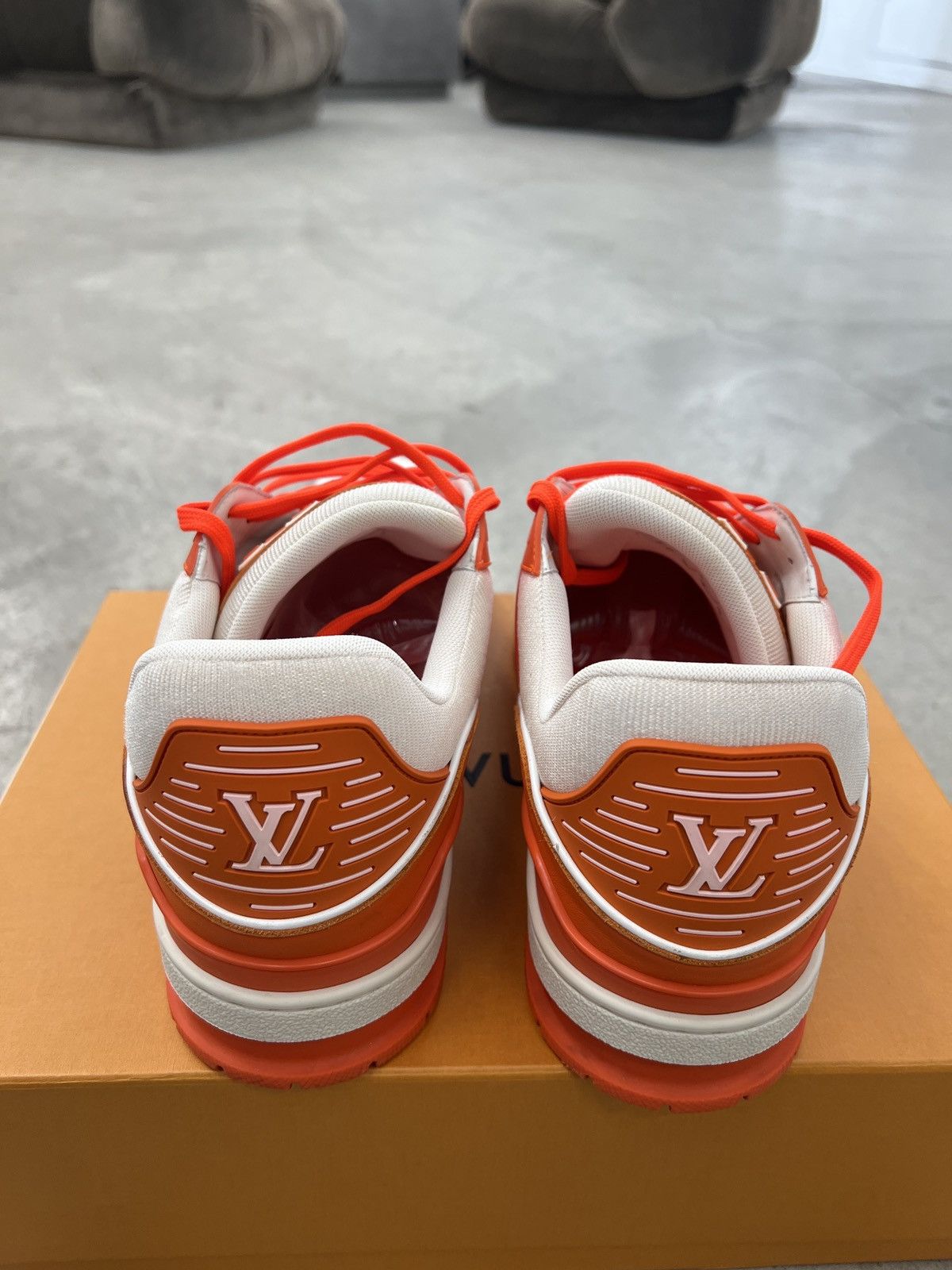 Louis Vuitton Louis Vuitton Monogram Trainer Orange/White Size US 10 / EU 43 - 4 Thumbnail