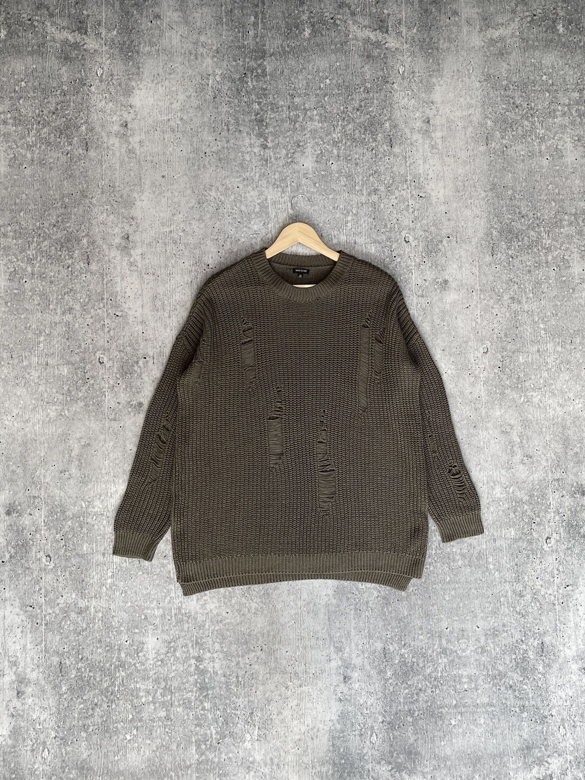 Vintage Avant-garde knitted sweatshirt with scuffs Size S oversized Size US S / EU 44-46 / 1 - 3 Thumbnail