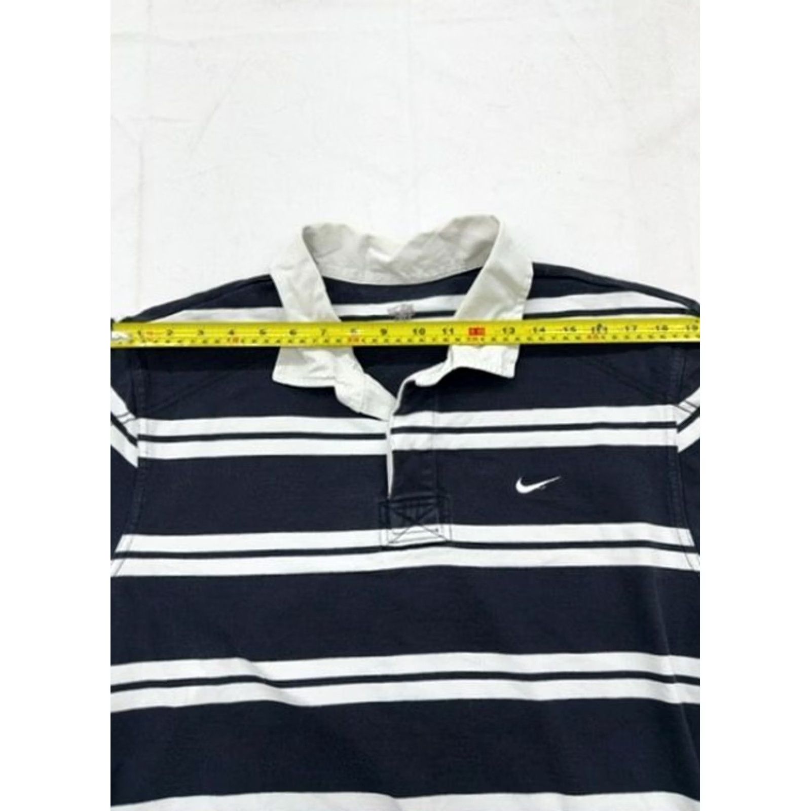 Nike Nike Athletic Dept Rugby Polo Shirt XL Navy White Stripe Cotton Short Sleeve Men Size US XL / EU 56 / 4 - 6 Thumbnail