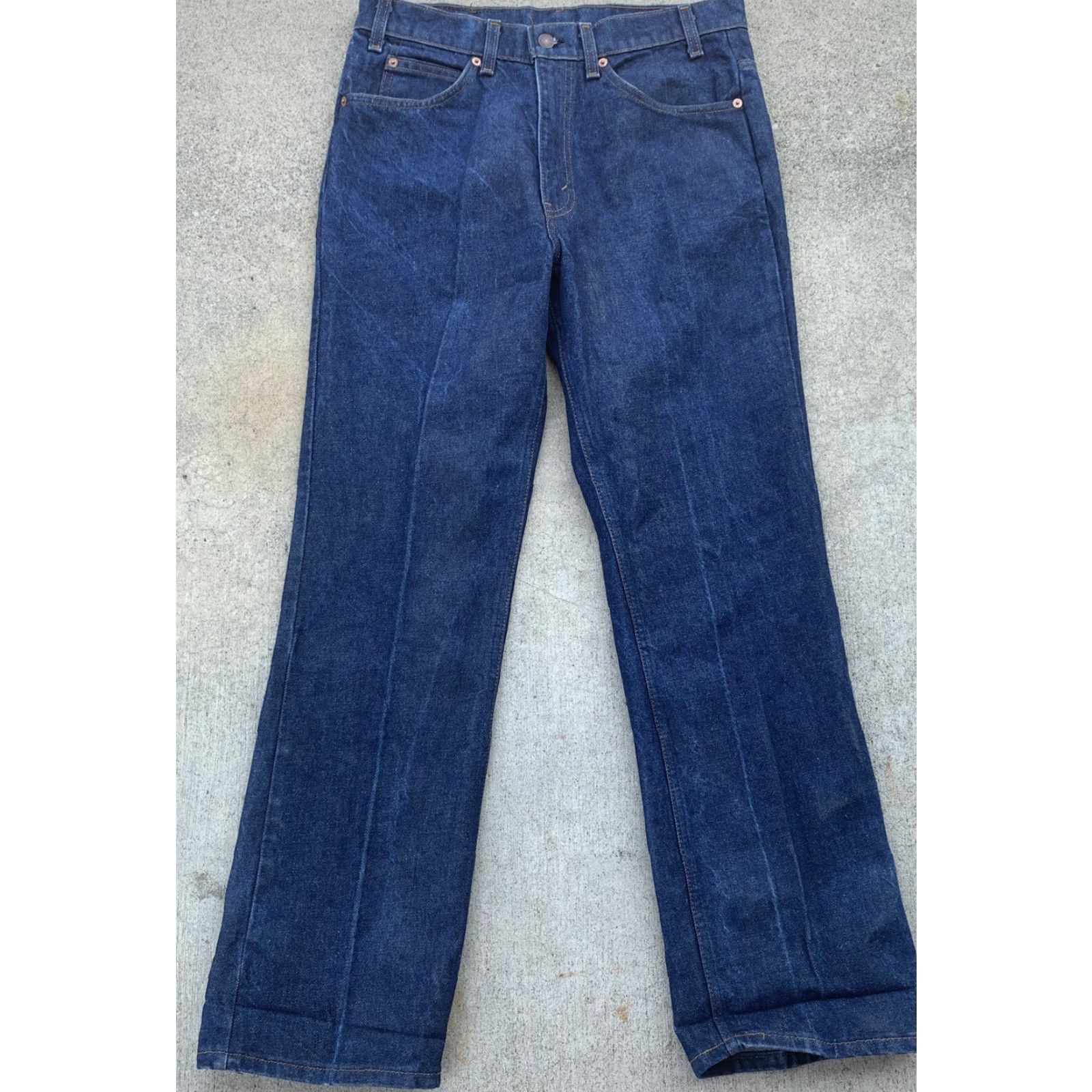 Vintage VINTAGE Levi’s 517 Jeans Orange Tab Made In USA 33 30 Measure 32 1/2 X 30 1/2” Denim Blue Mens Jeans 517 30.5 in Inseam Size US 31 - 2 Thumbnail