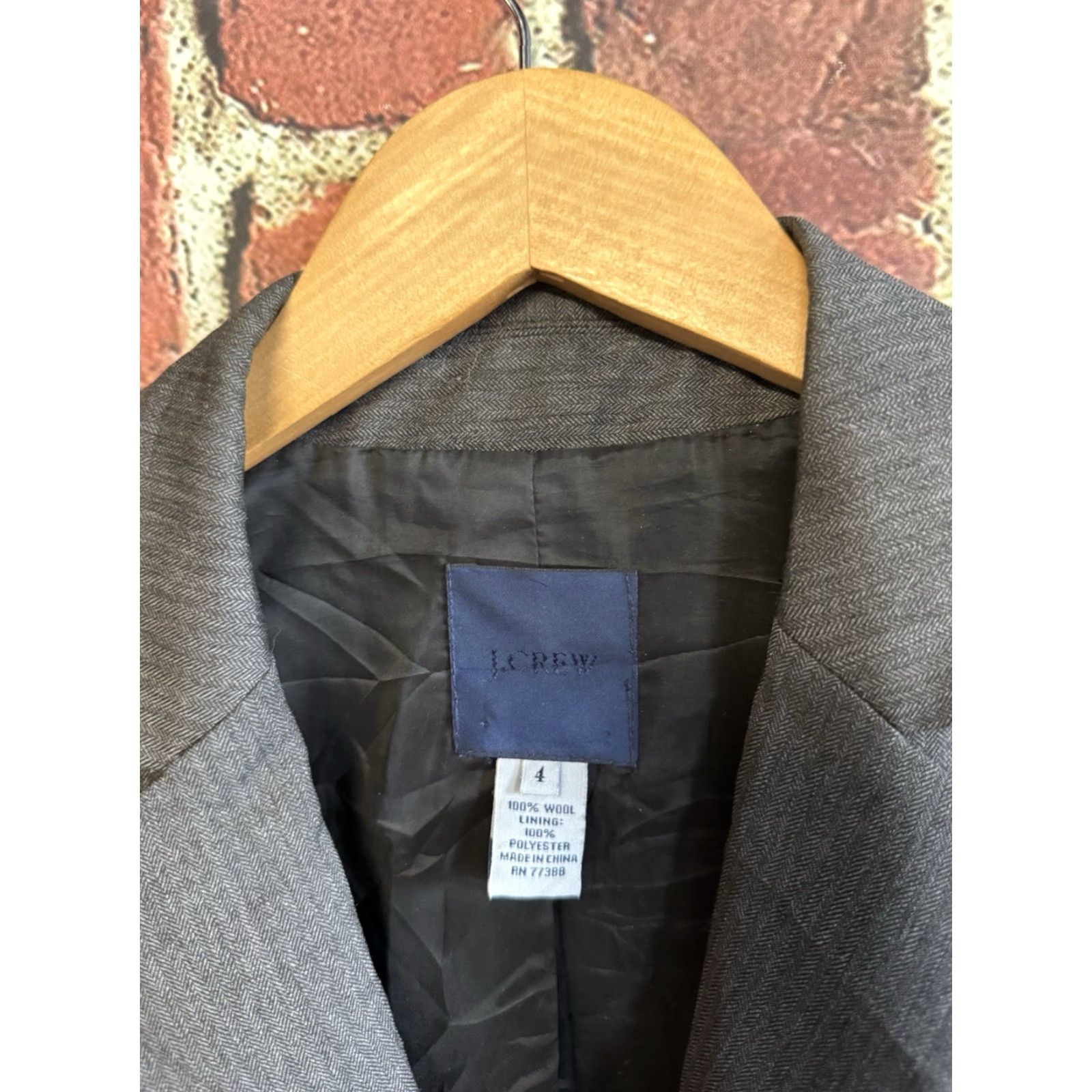 J.Crew J. Crew Blazer Jacket Womens Gray 2 Button Size 4 Long Sleeve Tuxedo Size S / US 4 / IT 40 - 3 Thumbnail