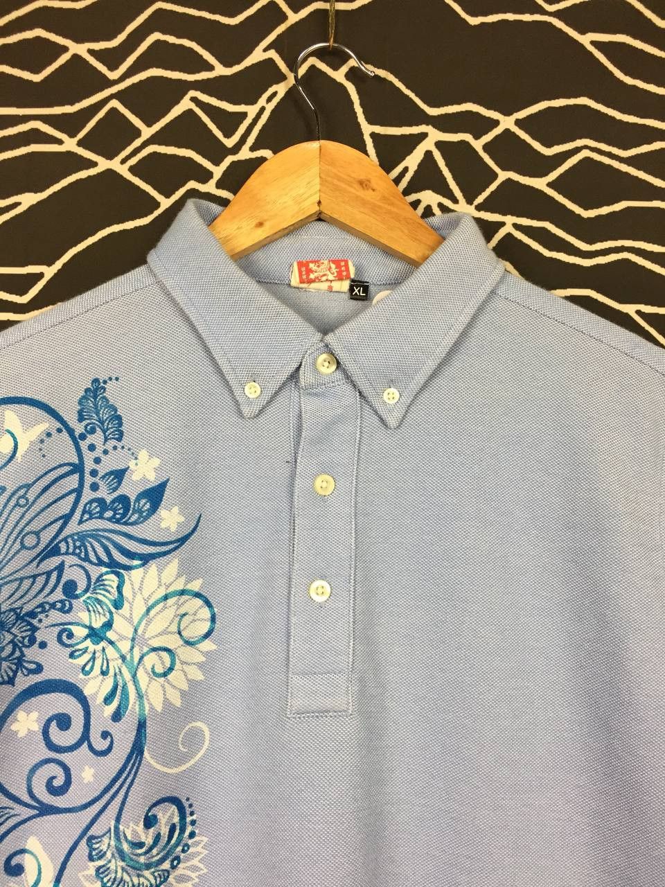 Japanese Brand × Vintage Polo Yushi Okinawa Kariyushi Wear Floral Printed Polo tee Size US M / EU 48-50 / 2 - 3 Thumbnail