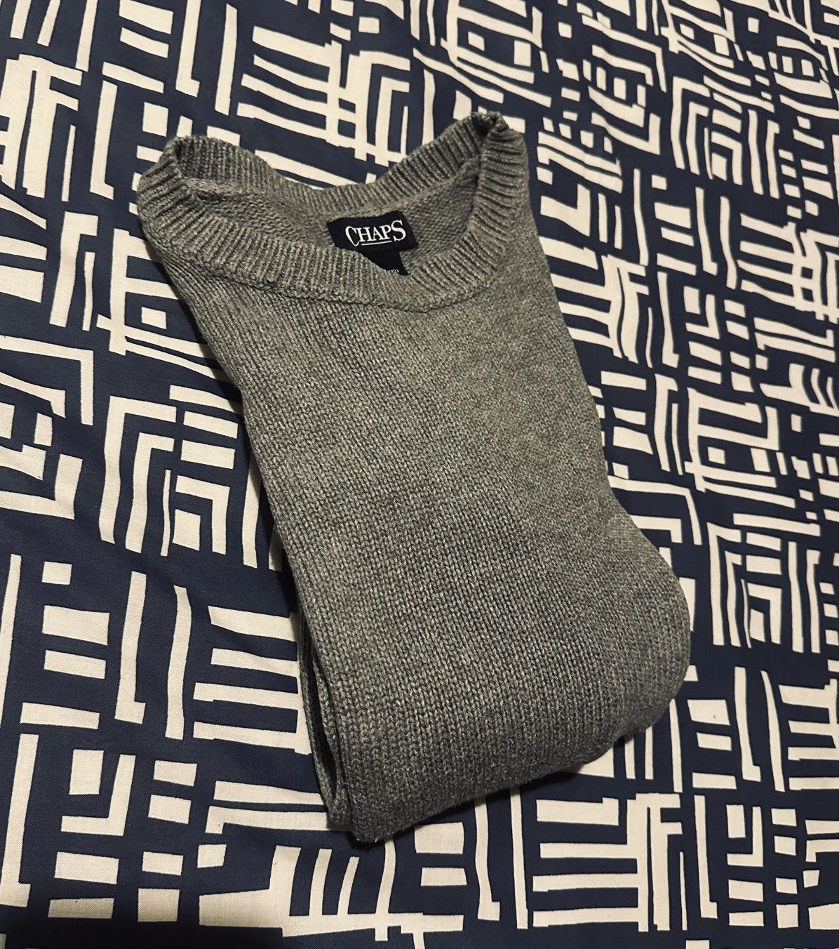 Chaps Ralph Lauren × Vintage VINTAGE Ralph Lauren Chaps Knit royal grey jumper Size US M / EU 48-50 / 2 - 3 Thumbnail