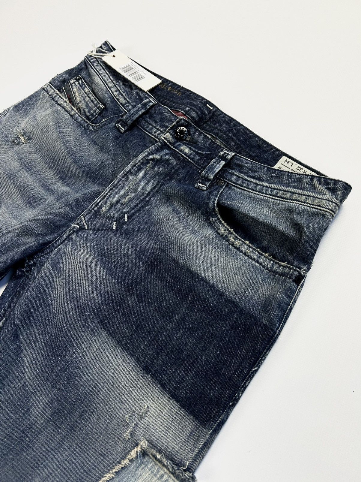Diesel × Dolce & Gabbana × Jean Paul Gaultier Y2k jeans Diesel patchwork rare denim pants Size US 32 / EU 48 - 9 Thumbnail