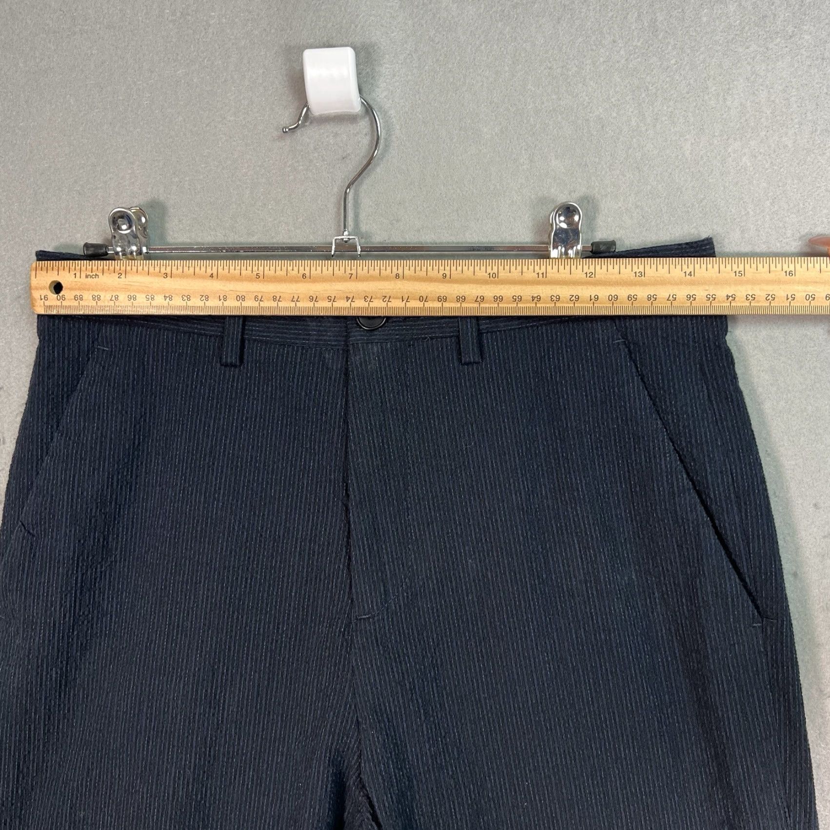 Zara VINTAGE Zara Seersucker Pants Womens Small Blue Slim Leg Relaxed Fit Size 28" / US 6 / IT 42 - 2 Thumbnail