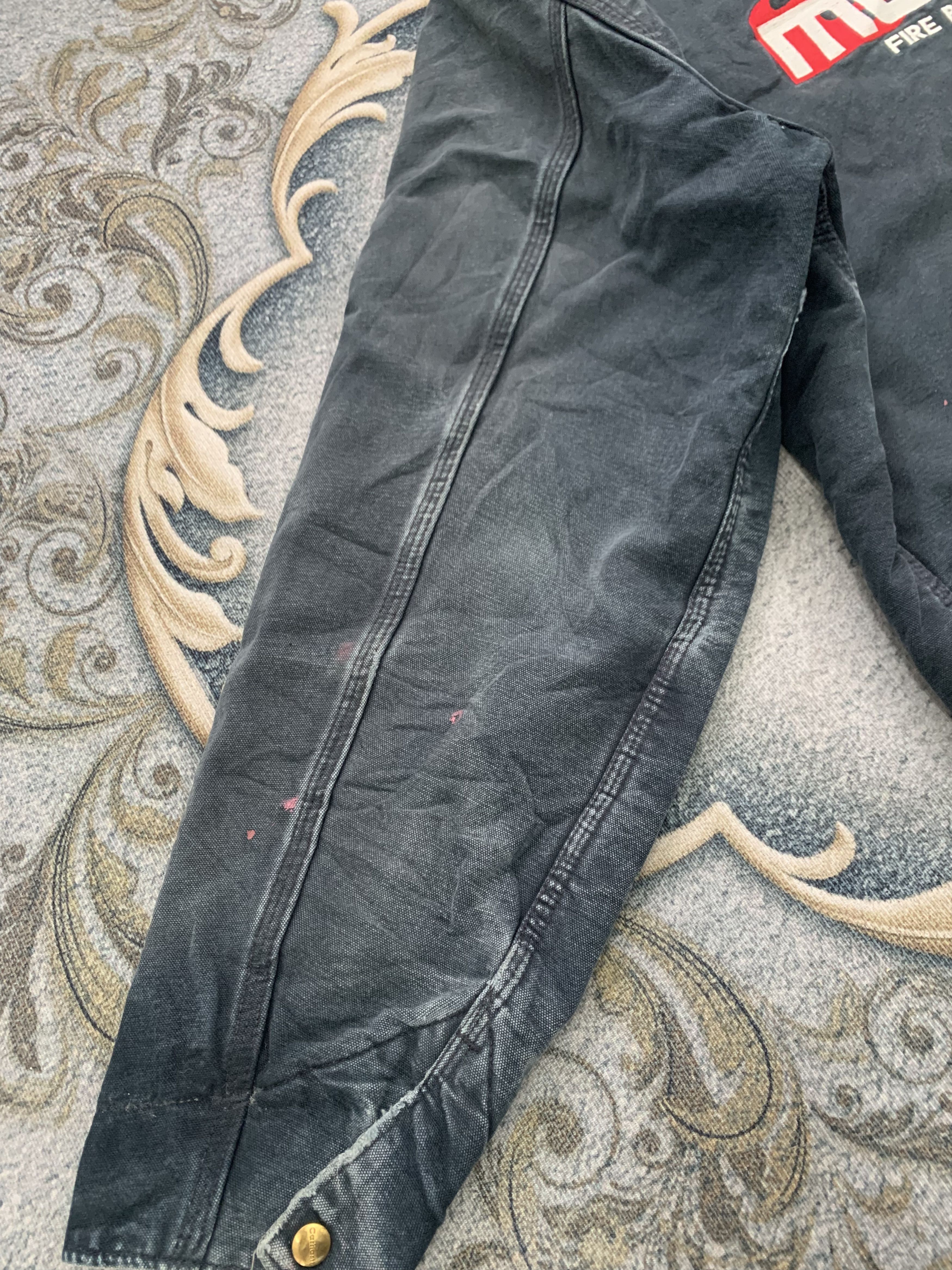 Carhartt Vtg Carhartt Detroit J01 BLK Lined Blanket Inner Jacket Size US L / EU 52-54 / 3 - 11 Thumbnail