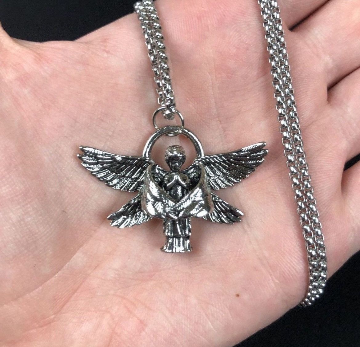Jewelry Angel Necklace Punk Chain Size ONE SIZE - 1 Thumbnail