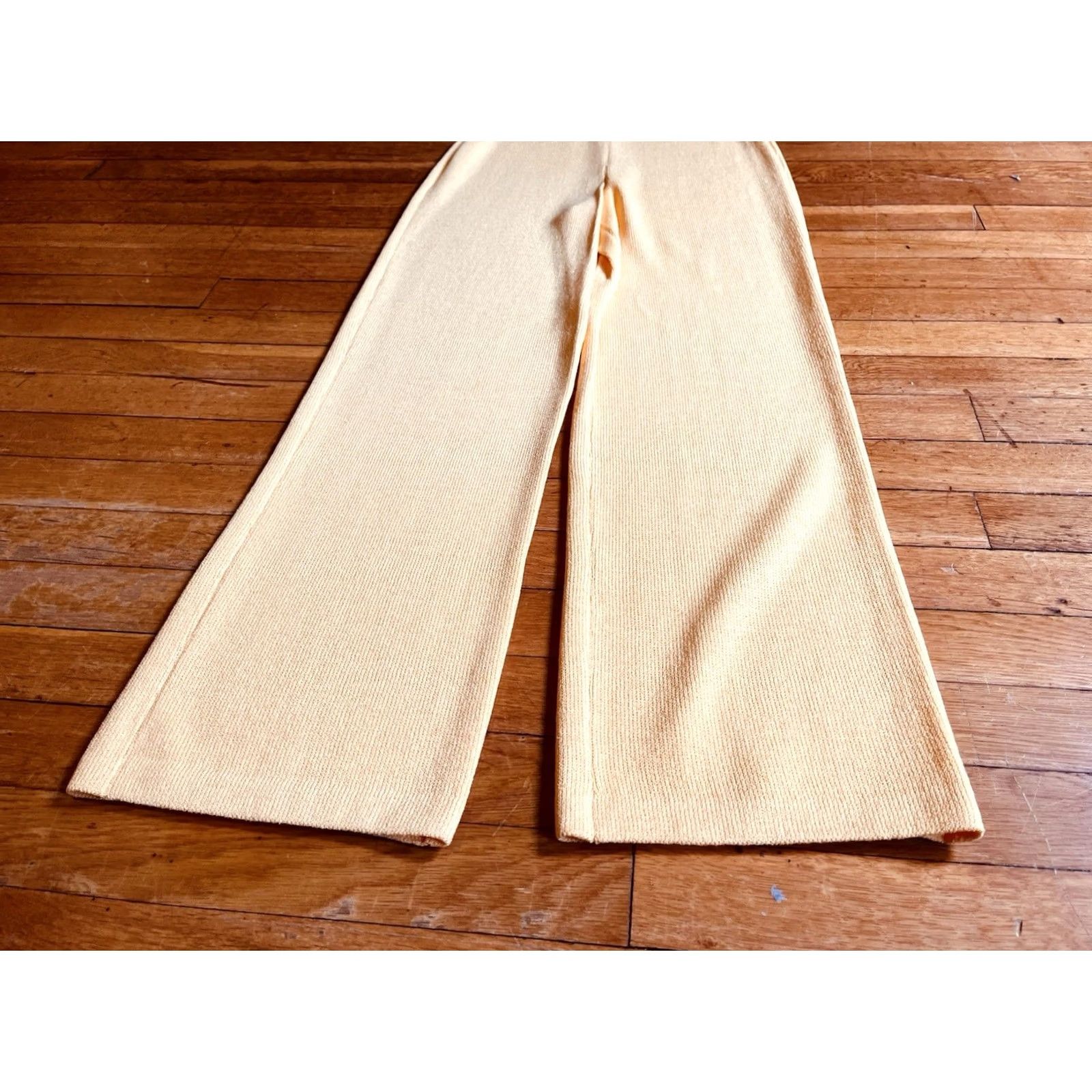 St. John St. John Santana Knit Pants Womens 4 Marigold Yellow Straight Leg Dress Pants Pockets Retro Vintage Size 27" / US 4 / IT 40 - 2 Thumbnail
