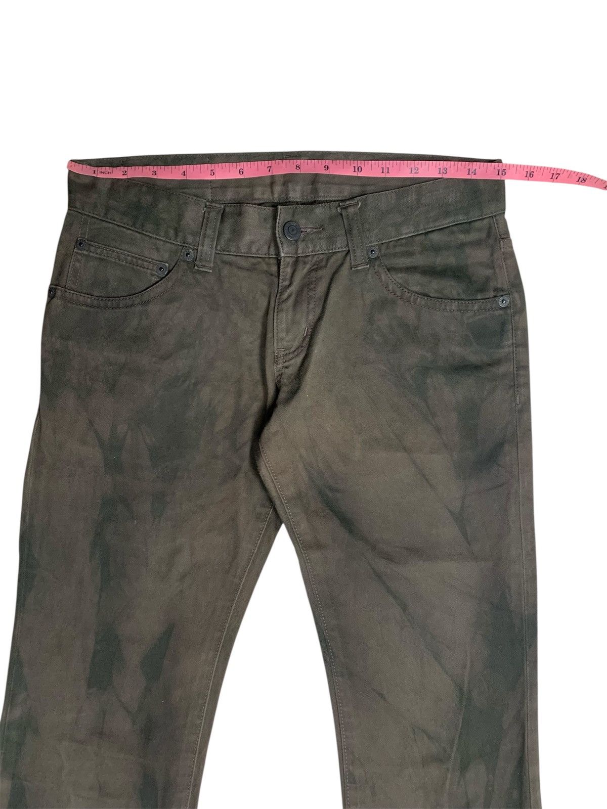 Tornado Mart Tornado Mart Olive Washed Bootcut Flare Pants Size US 30 / EU 46 - 2 Thumbnail