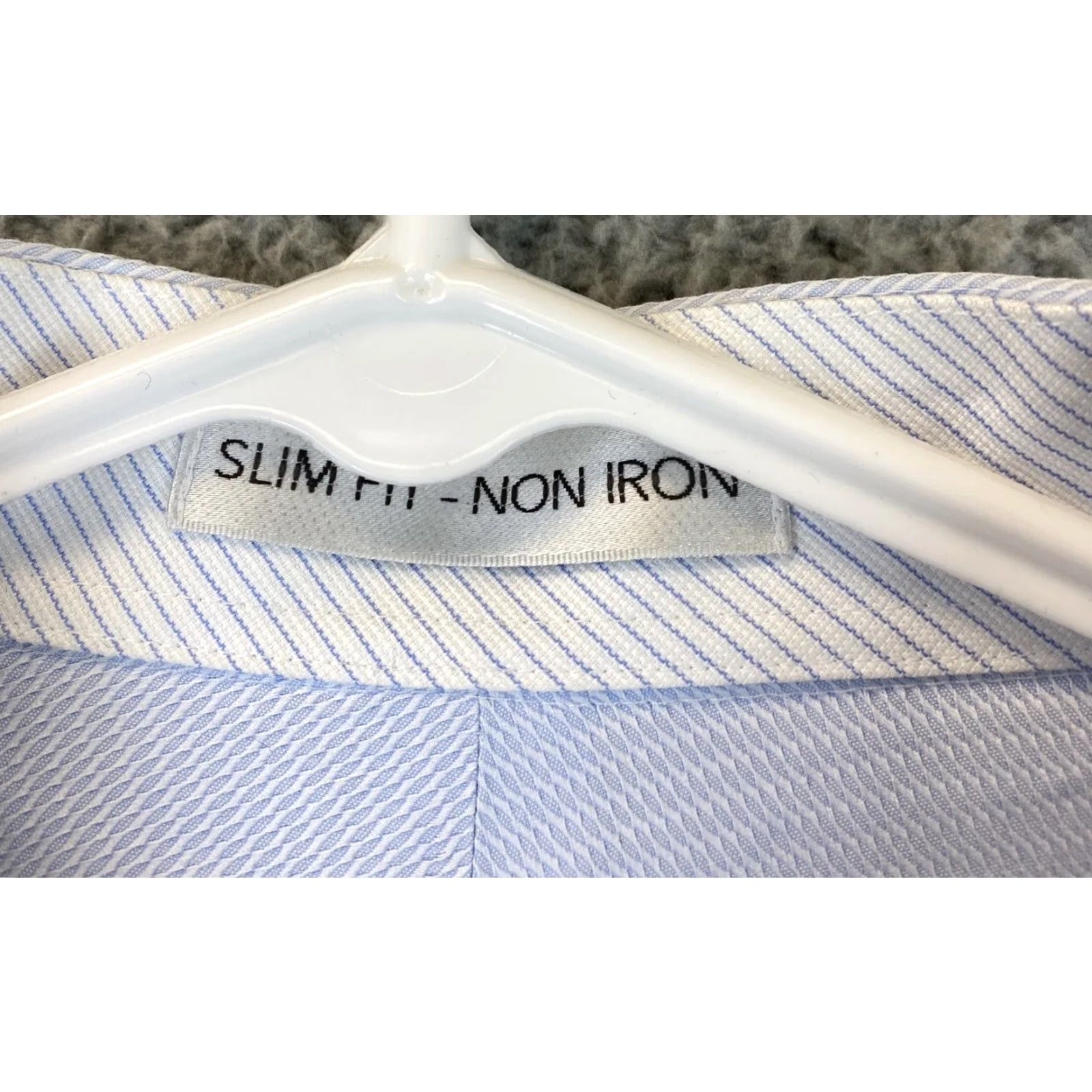 Vintage VINTAGE Jhane Barnes Men's Dress Shirt Long Sleeve Big & Tall Size 16 Gray Striped Cotton Slim Fit Size US L / EU 52-54 / 3 - 5 Thumbnail